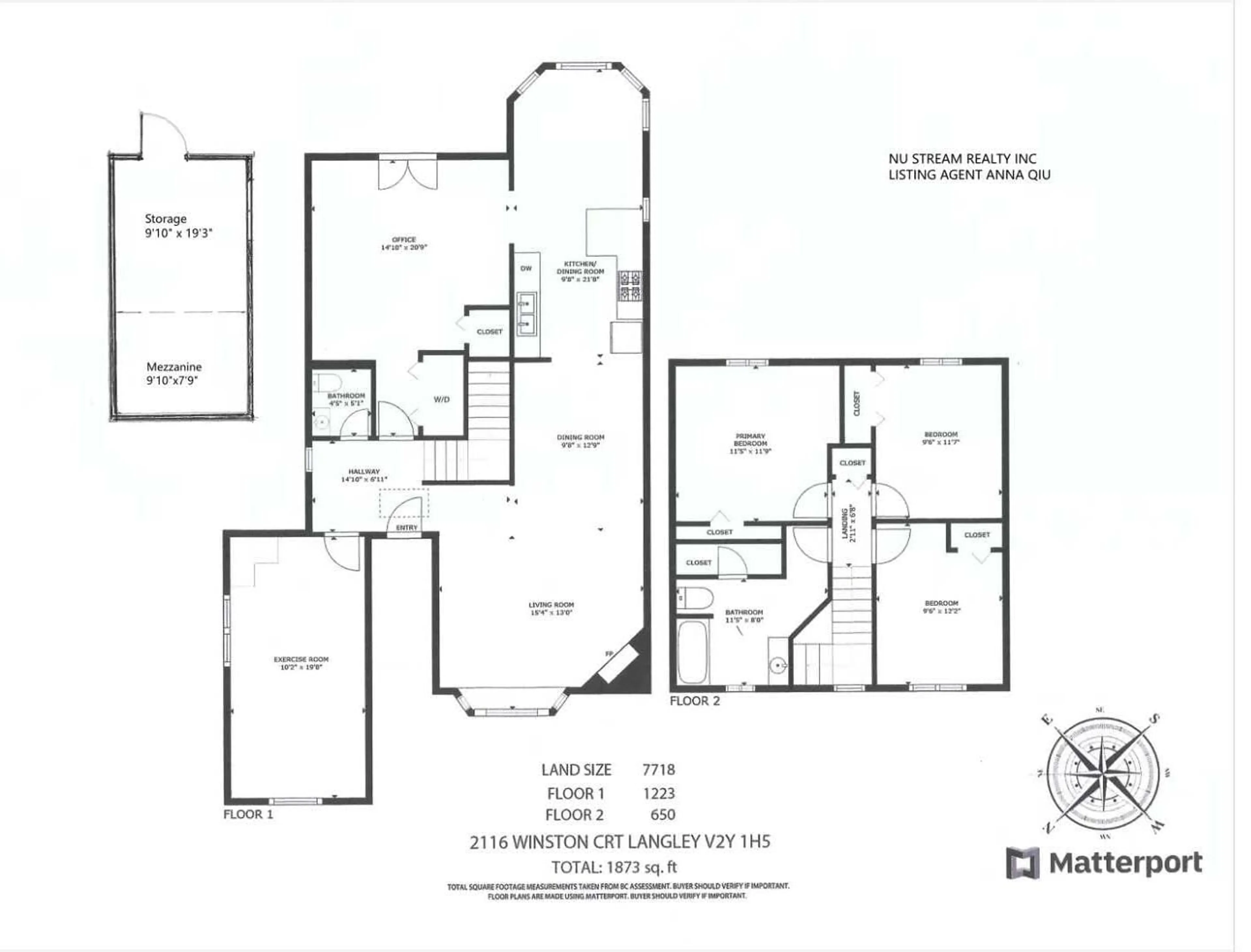 Floor plan for 2116 WINSTON, Langley British Columbia V2Y1H5