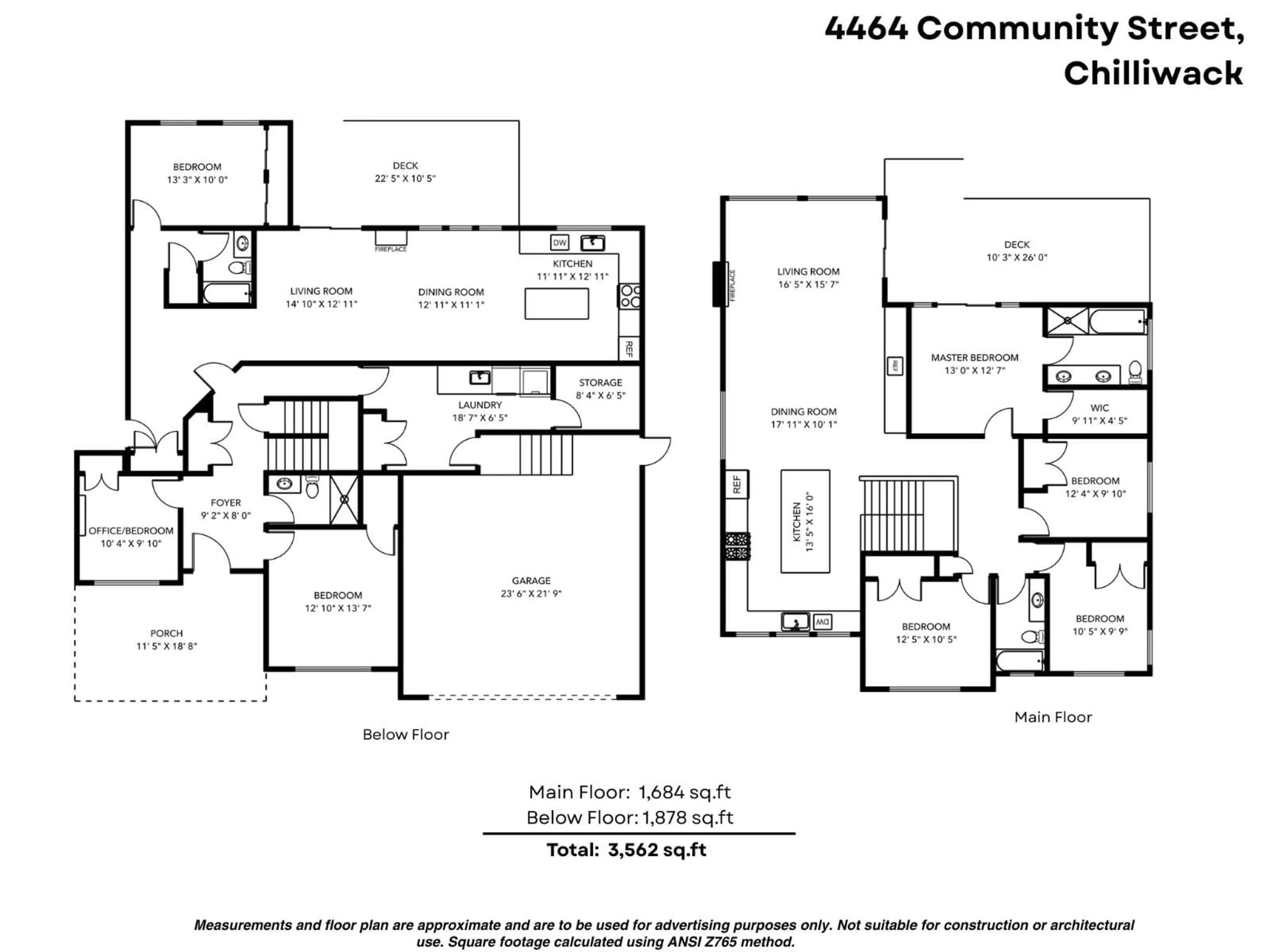 Floor plan for 4464 COMMUNITY STREET, Yarrow British Columbia V2R5C9