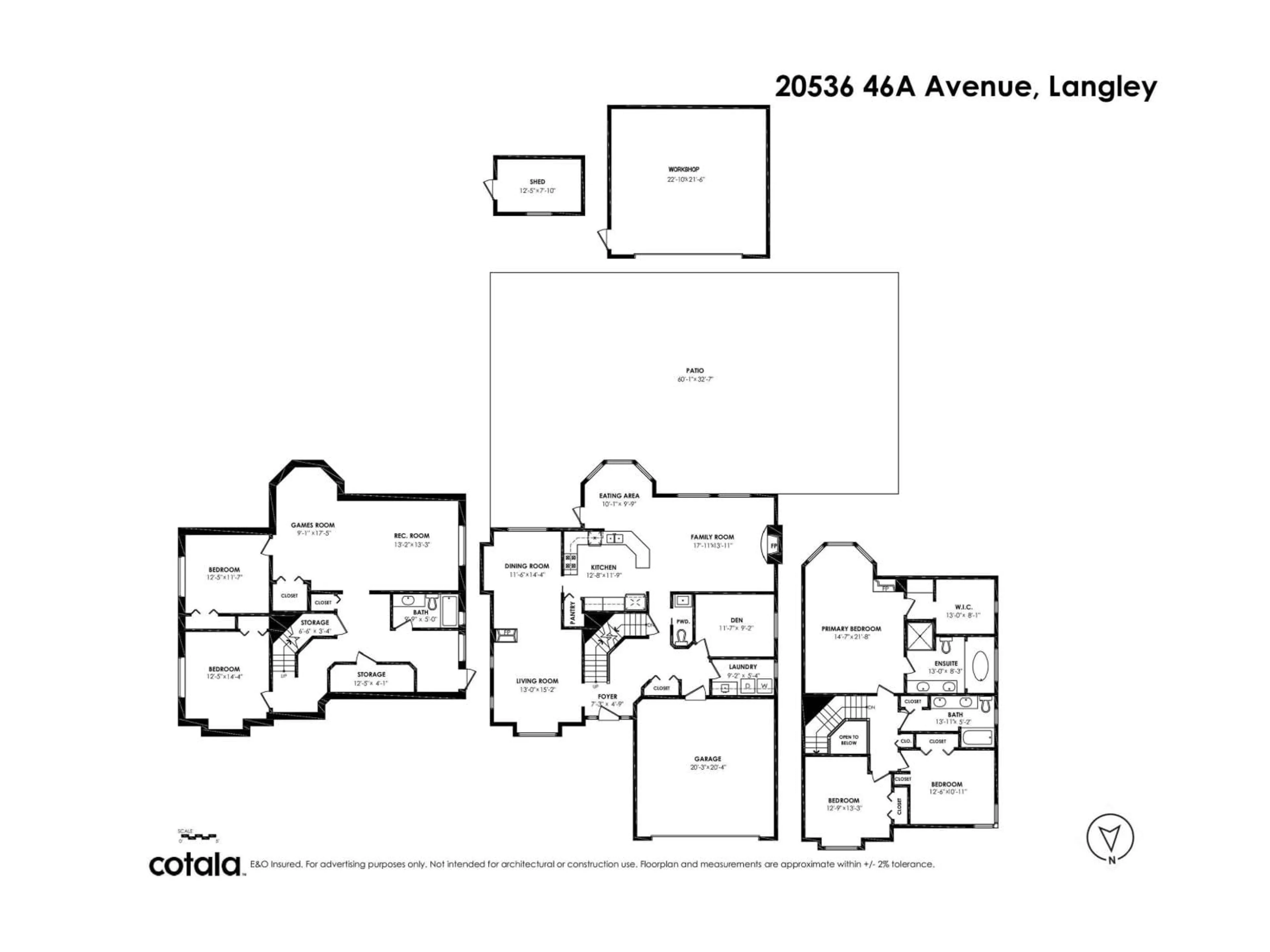 Floor plan for 20536 46A, Langley British Columbia V3A3J8