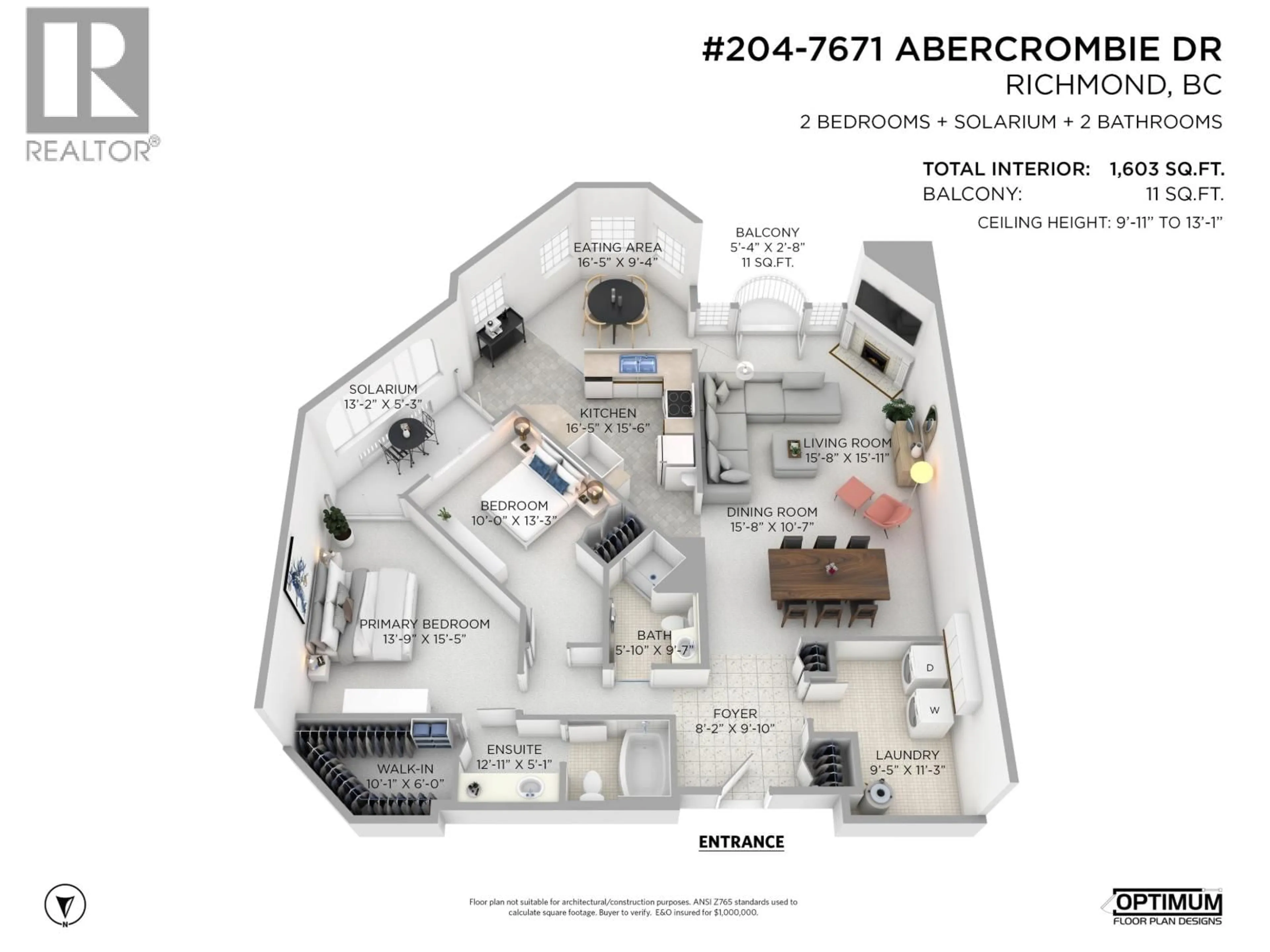 Floor plan for 204 - 7671 ABERCROMBIE DRIVE, Richmond British Columbia V6Y3N3
