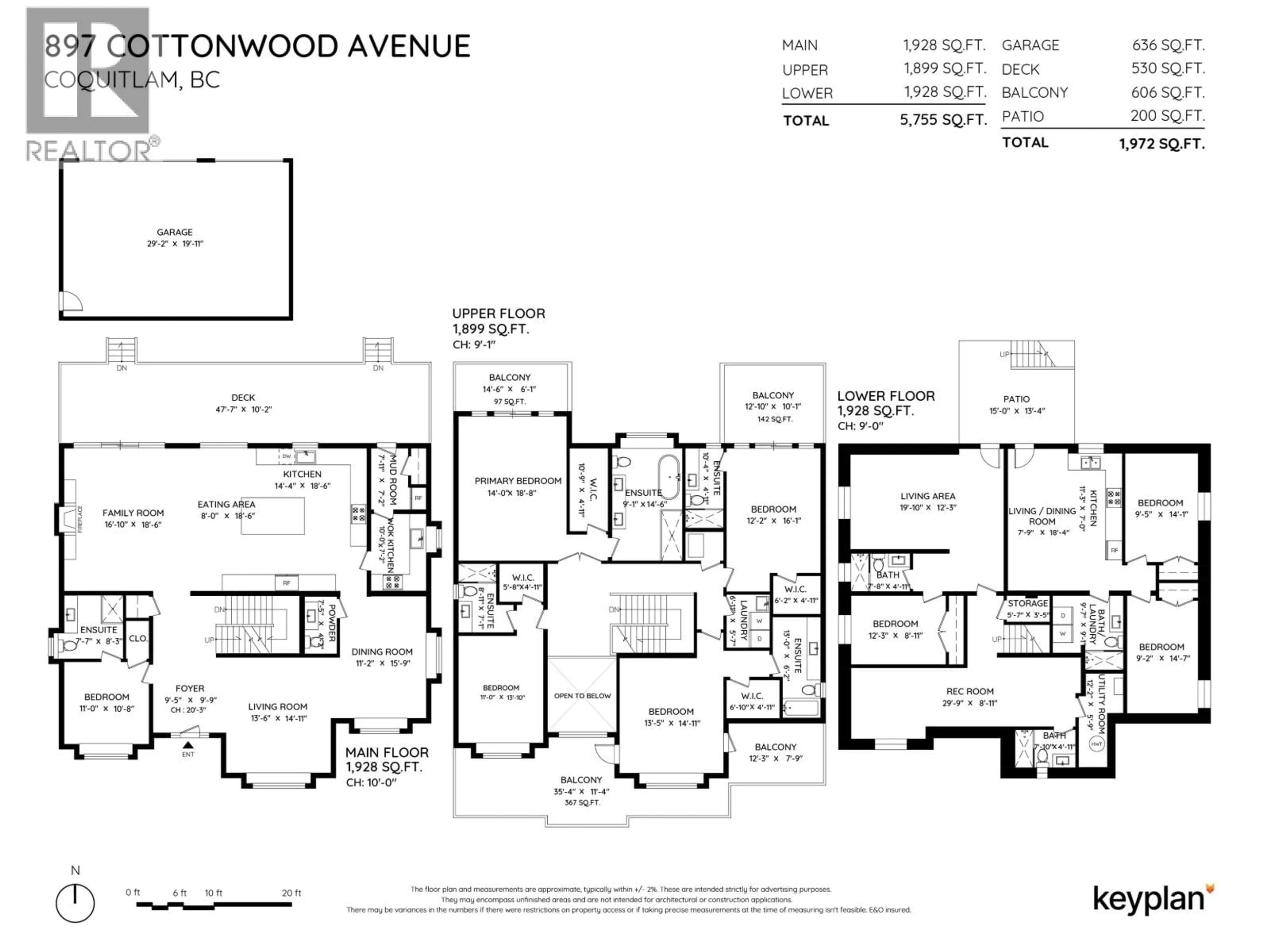 Floor plan for 897 COTTONWOOD AVENUE, Coquitlam British Columbia V3J2S9