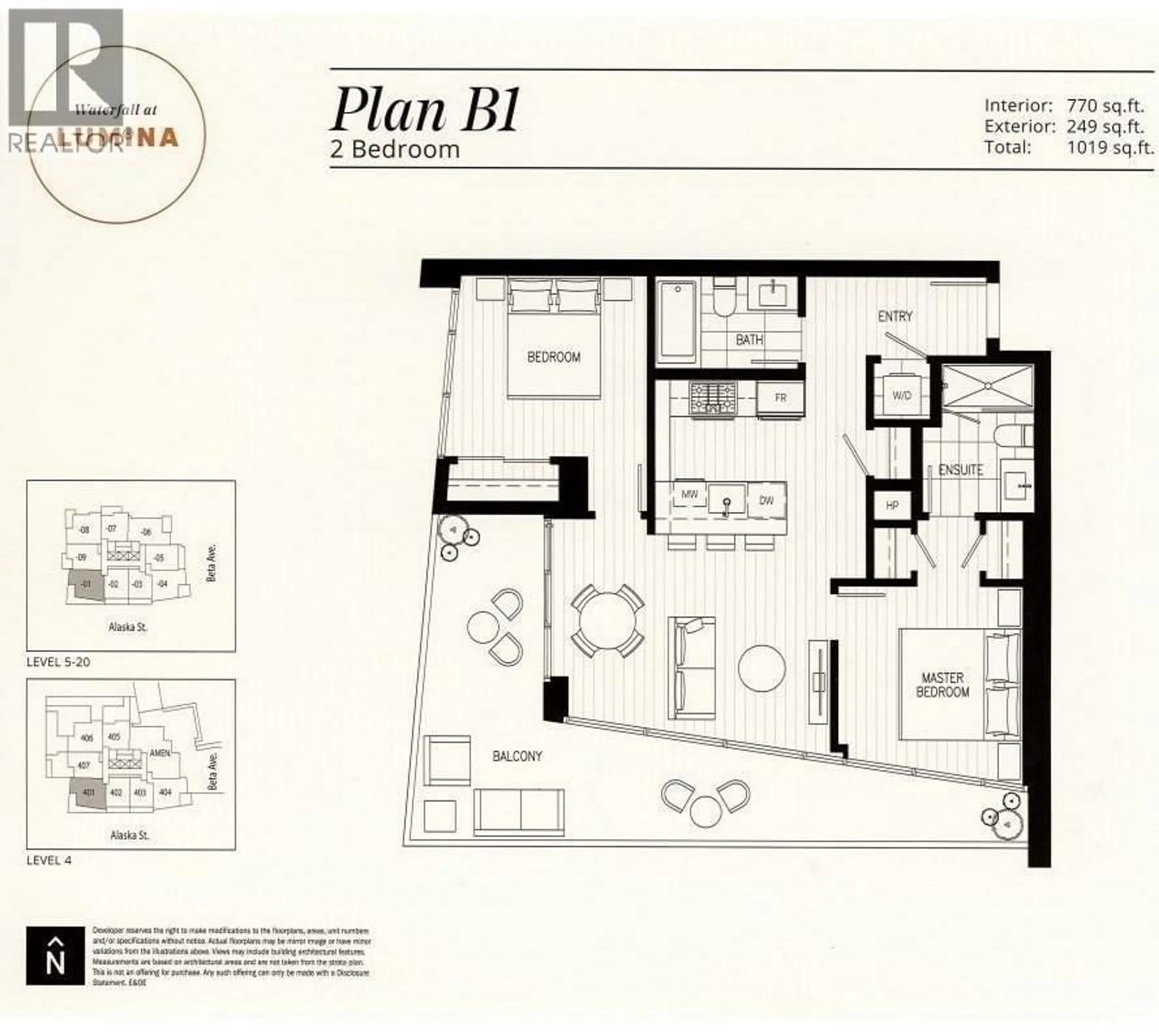 Floor plan for 1901 - 2311 BETA AVENUE, Burnaby British Columbia V5C0M1