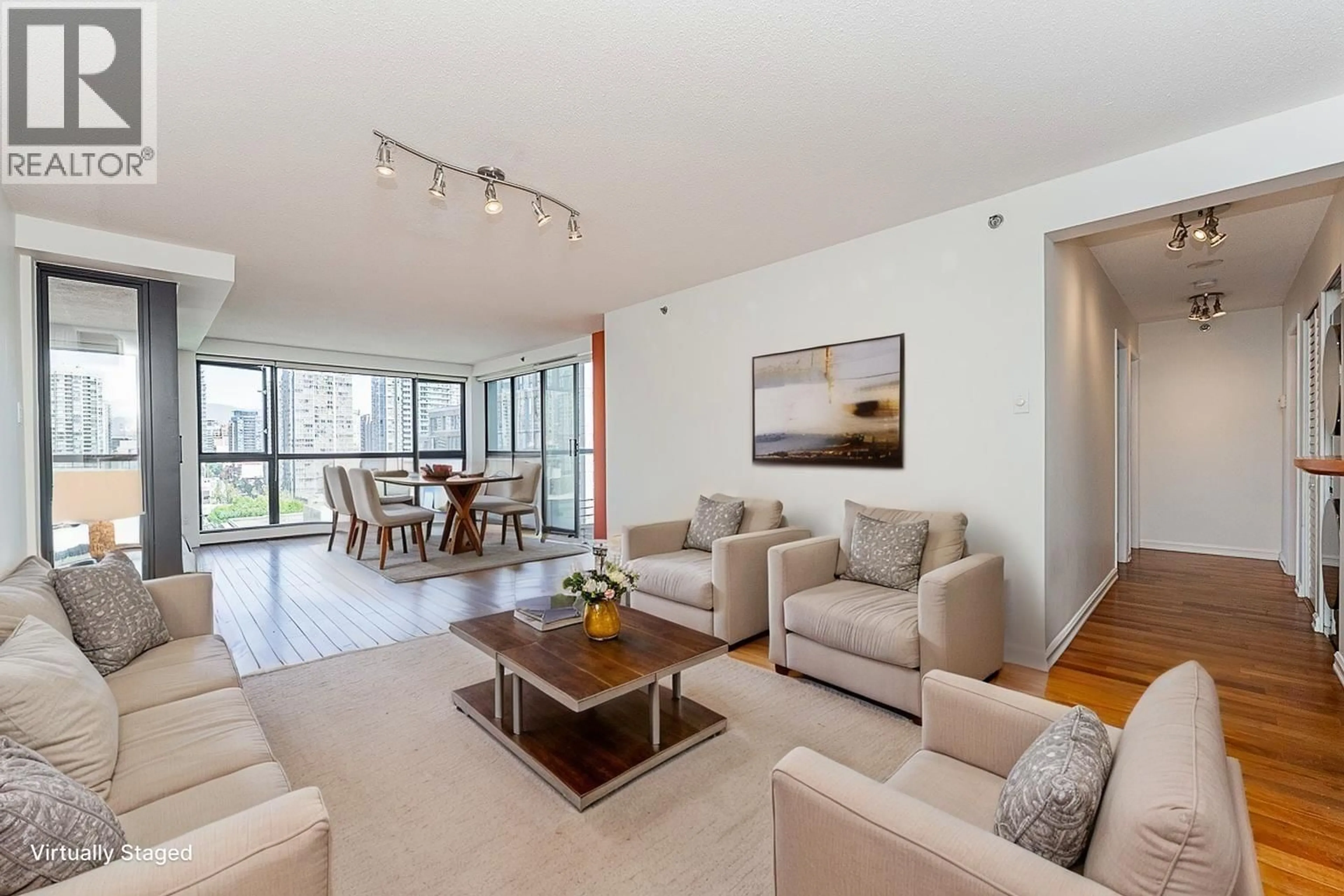 Living room with furniture, unknown for 1304 - 283 DAVIE STREET, Vancouver British Columbia V6B5T6