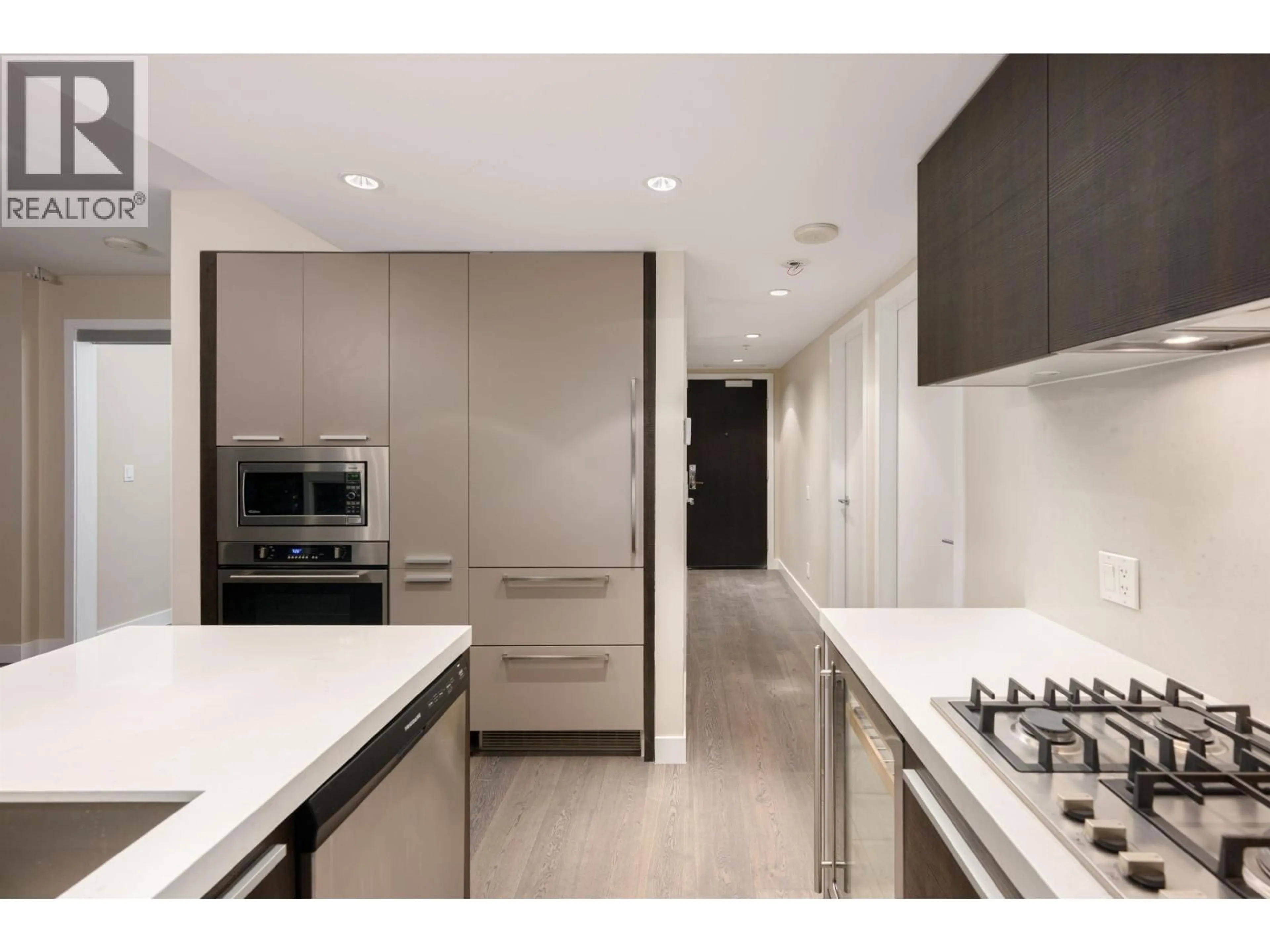 Contemporary kitchen, ceramic/tile floor for 2701 - 1351 CONTINENTAL STREET, Vancouver British Columbia V6Z0C6