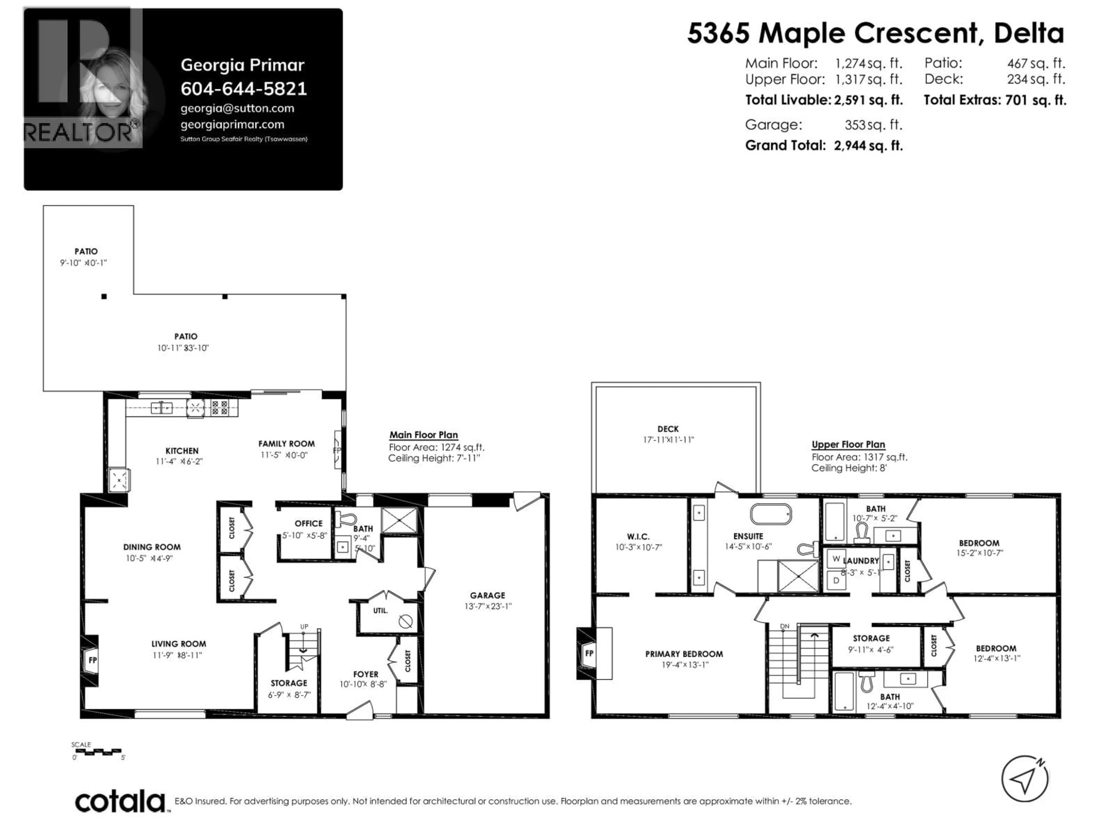 Floor plan for 5365 MAPLE CRESCENT, Delta British Columbia V4K1G1