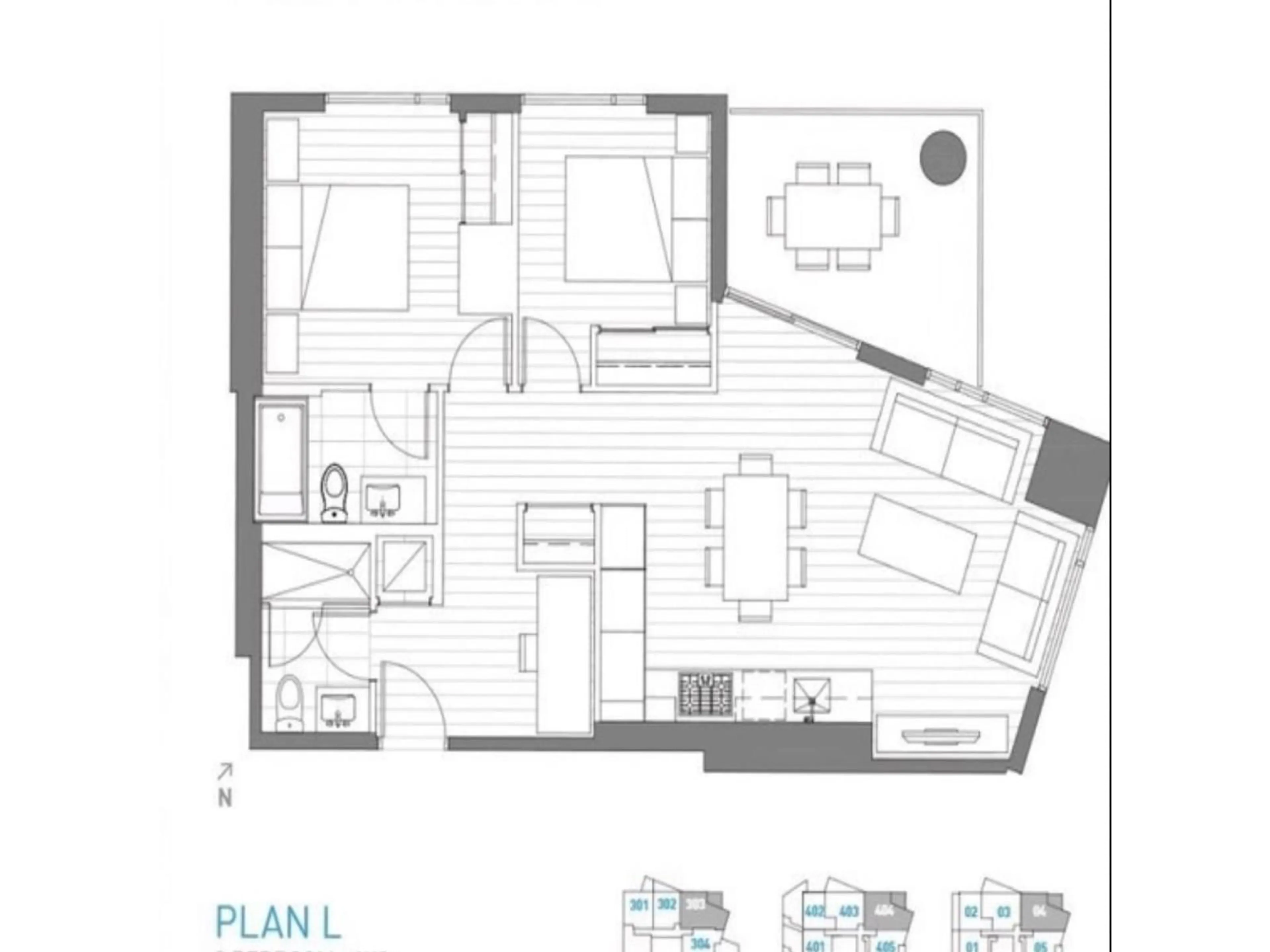 Floor plan for 1904 - 9887 WHALLEY, Surrey British Columbia V3T0P4