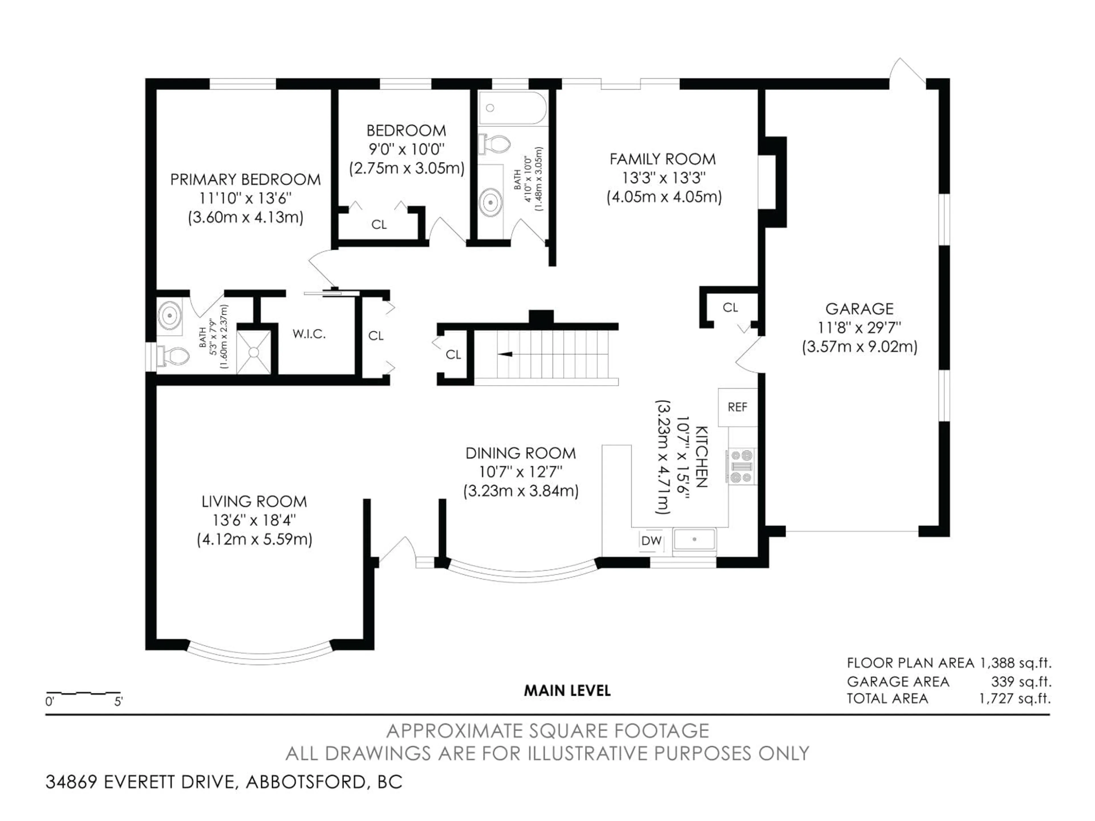 Floor plan for 34869 EVERETT, Abbotsford British Columbia V2S7R7