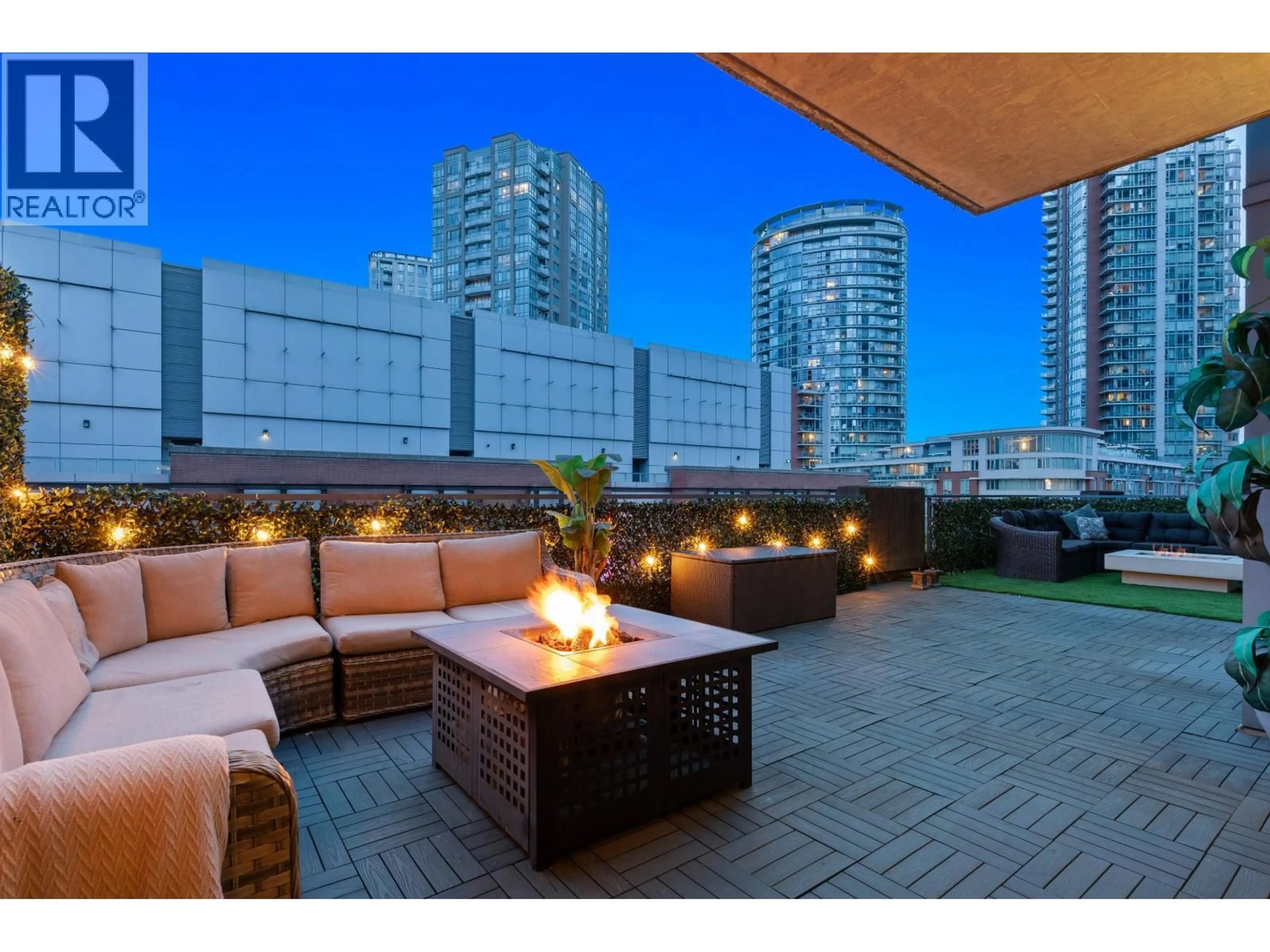 Patio, city buildings view from balcony for 312 - 555 ABBOTT STREET STREET, Vancouver British Columbia V6B6B8