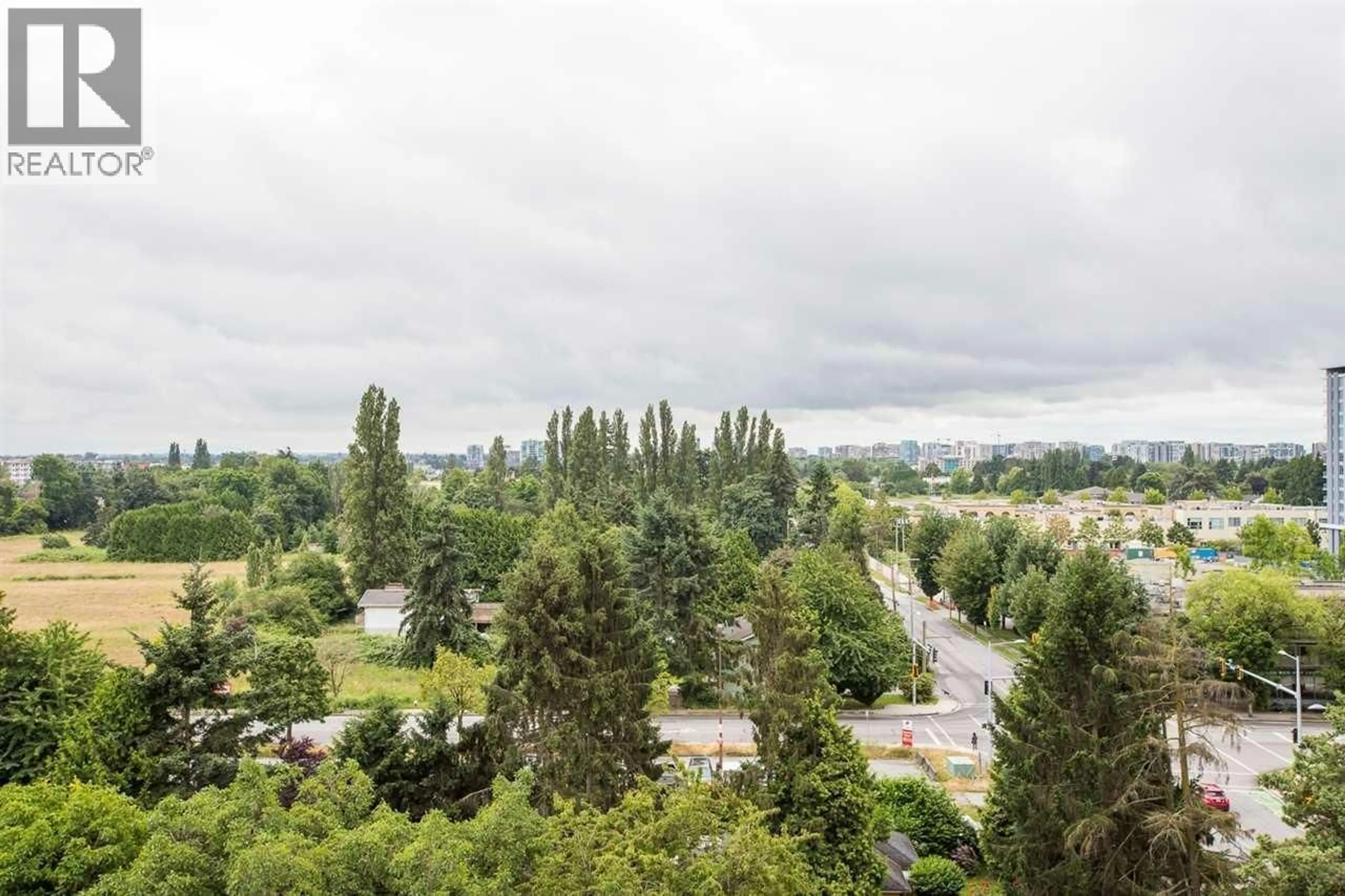 A pic from outside/outdoor area/front of a property/back of a property/a pic from drone, forest/trees view for 1101 - 8800 HAZELBRIDGE WAY, Richmond British Columbia V6X0S3