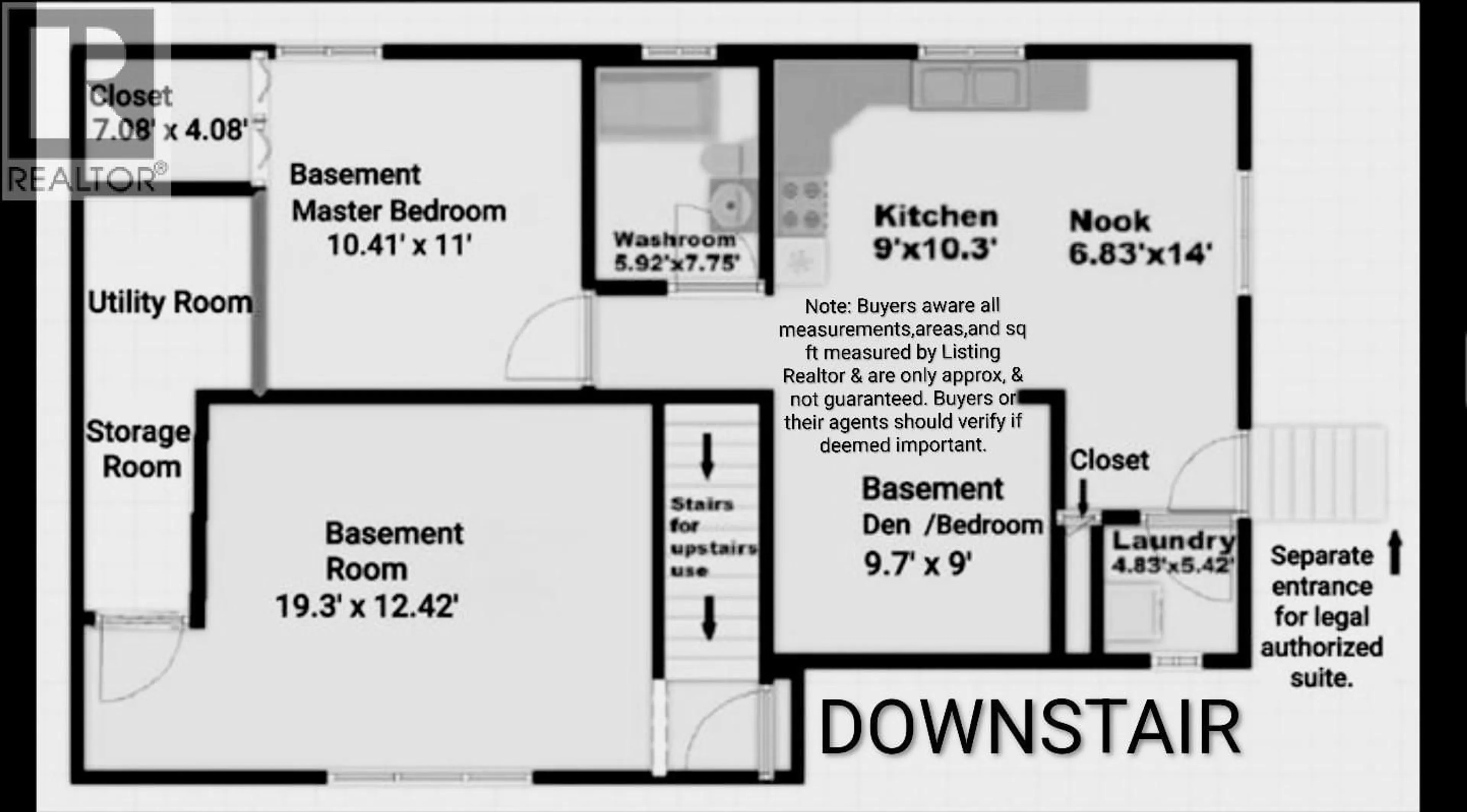 Floor plan for 5318- - 5320 BRUCE STREET, Vancouver British Columbia V5P3M3
