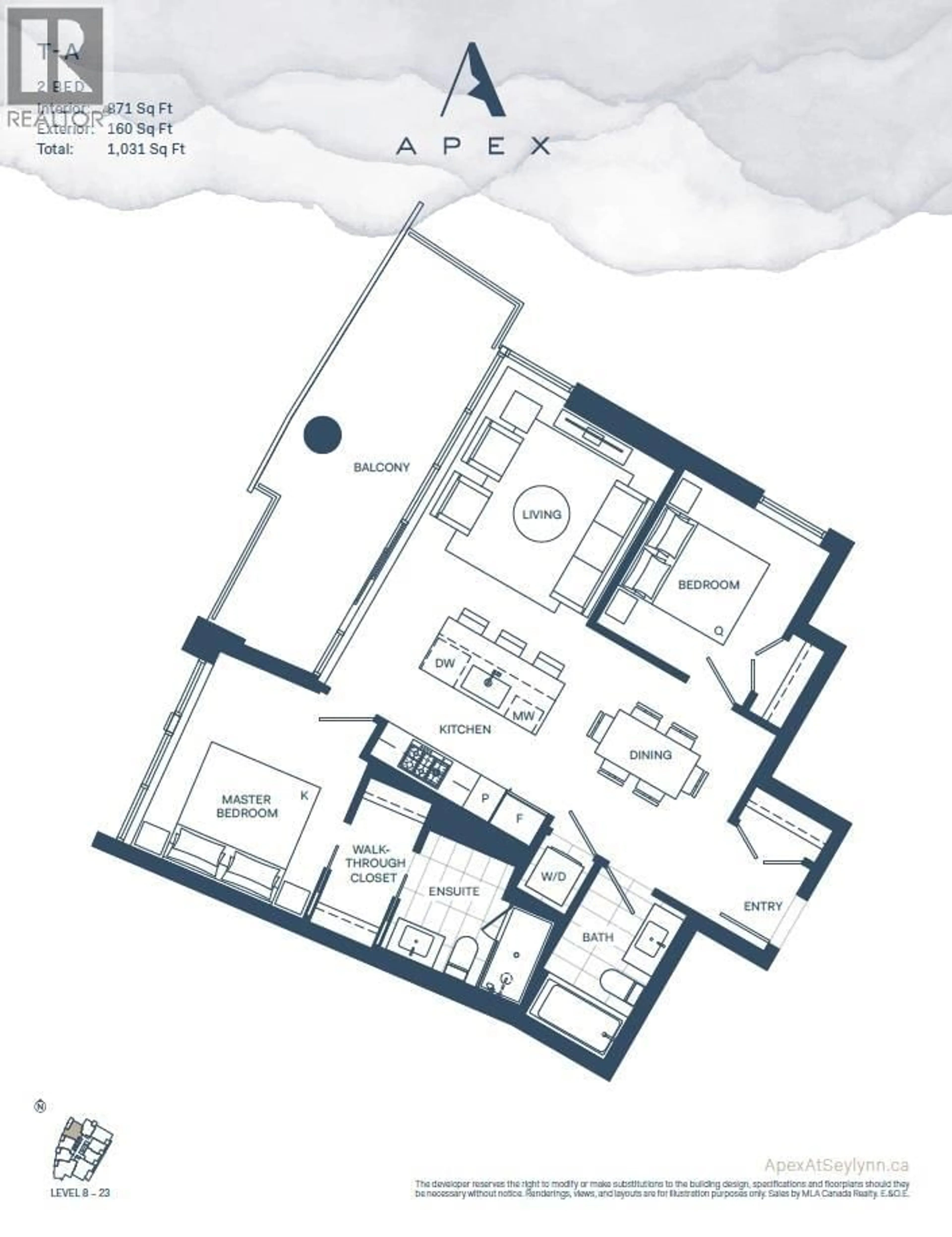 Floor plan for 2201 - 1500 FERN STREET, North Vancouver British Columbia V7J0B6