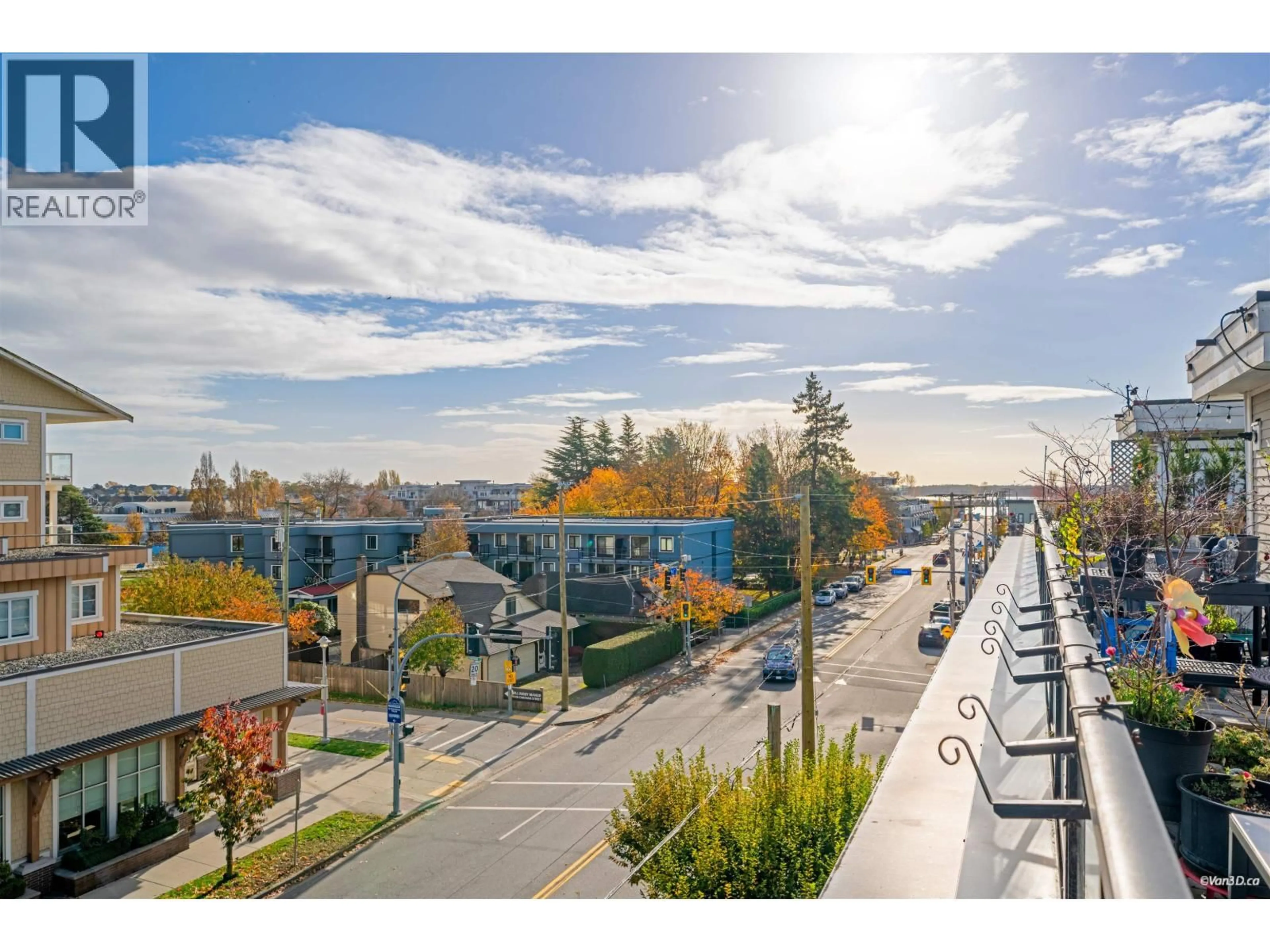 A pic from outside/outdoor area/front of a property/back of a property/a pic from drone, street for 1 - 3993 CHATHAM STREET, Richmond British Columbia V7E2Z6