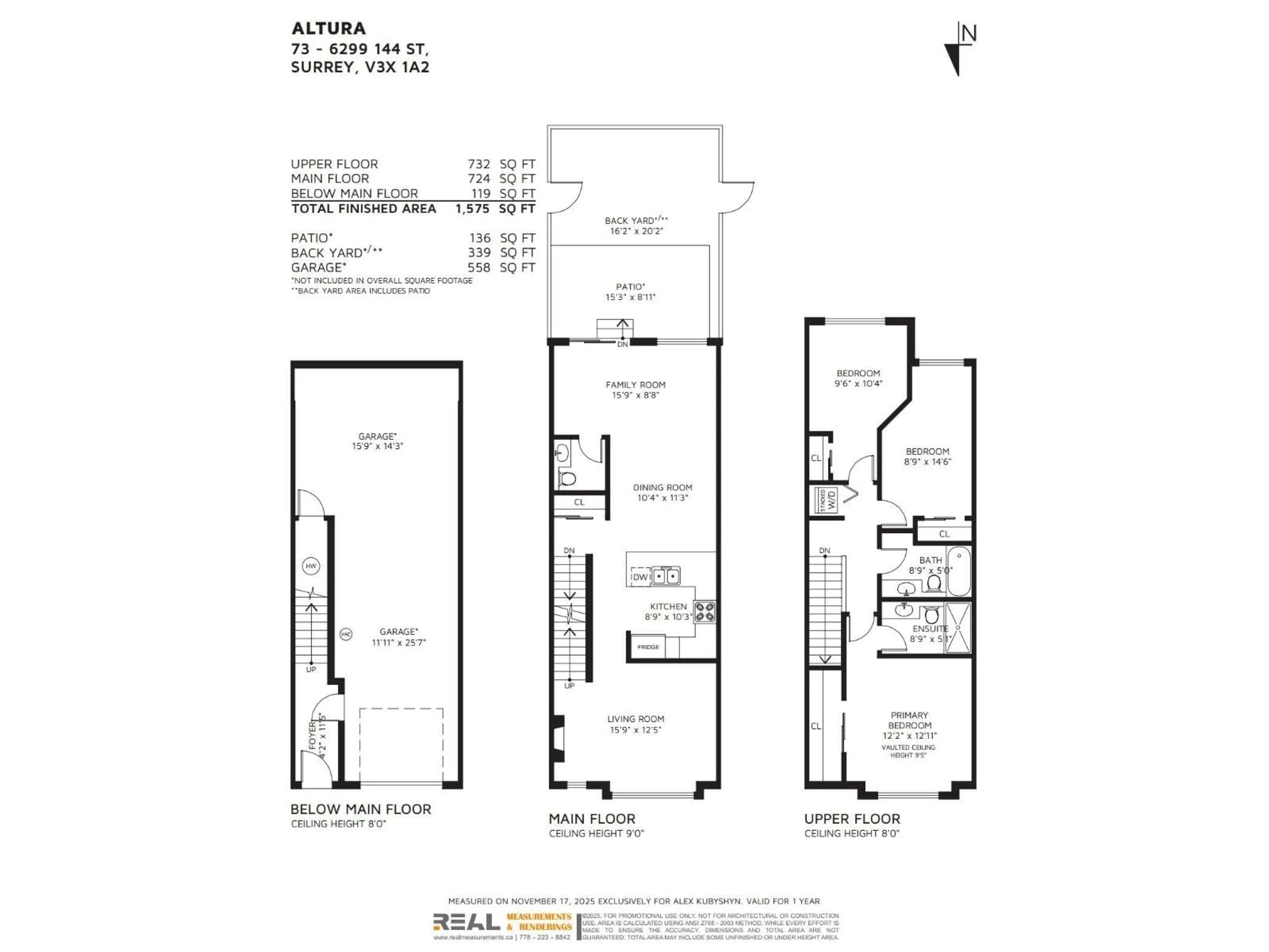 Floor plan for 73 - 6299 144, Surrey British Columbia V3X1A2