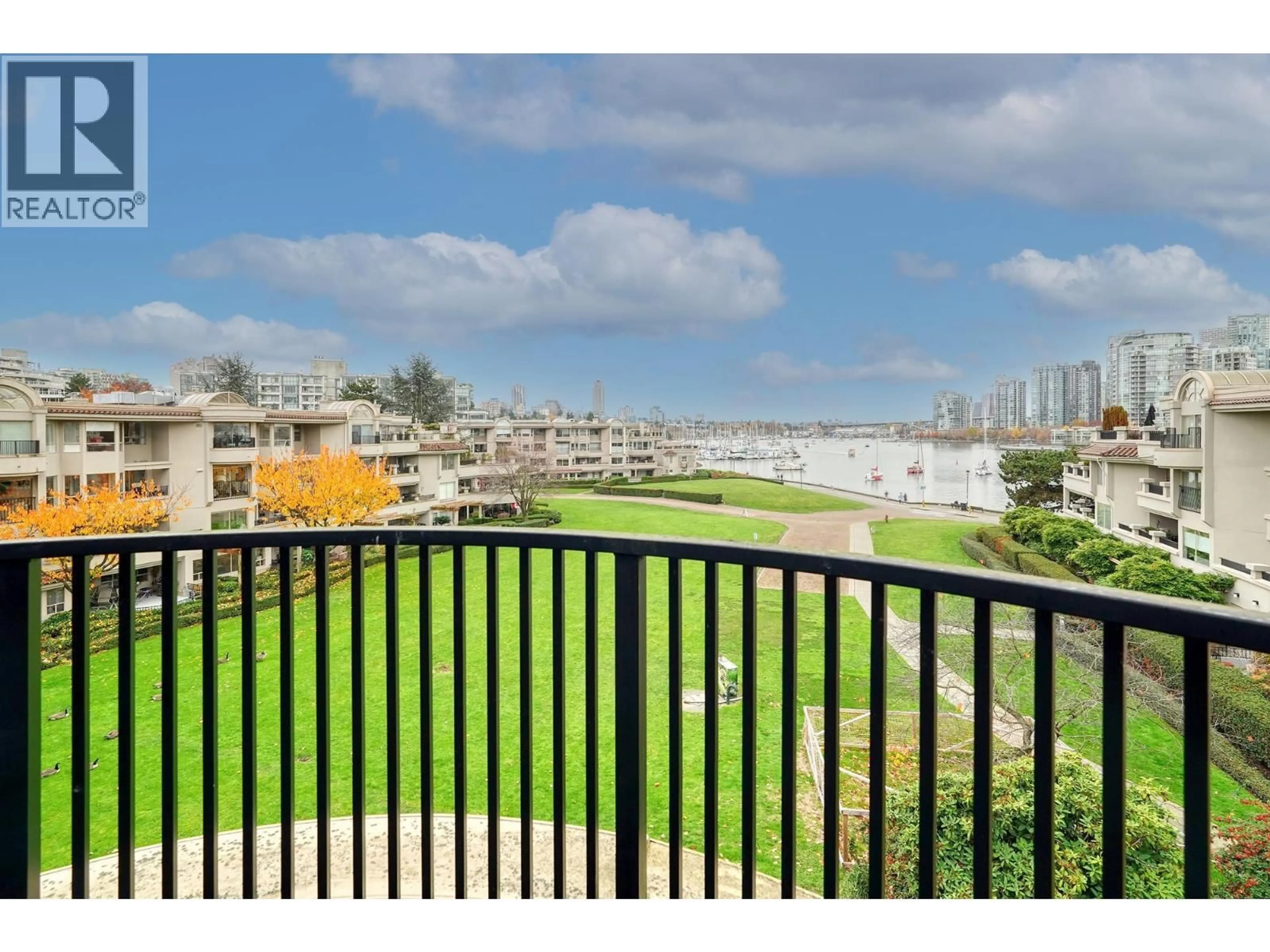 Balcony in the apartment, city buildings view from balcony for 405 - 1869 SPYGLASS PLACE, Vancouver British Columbia V5Z4K7