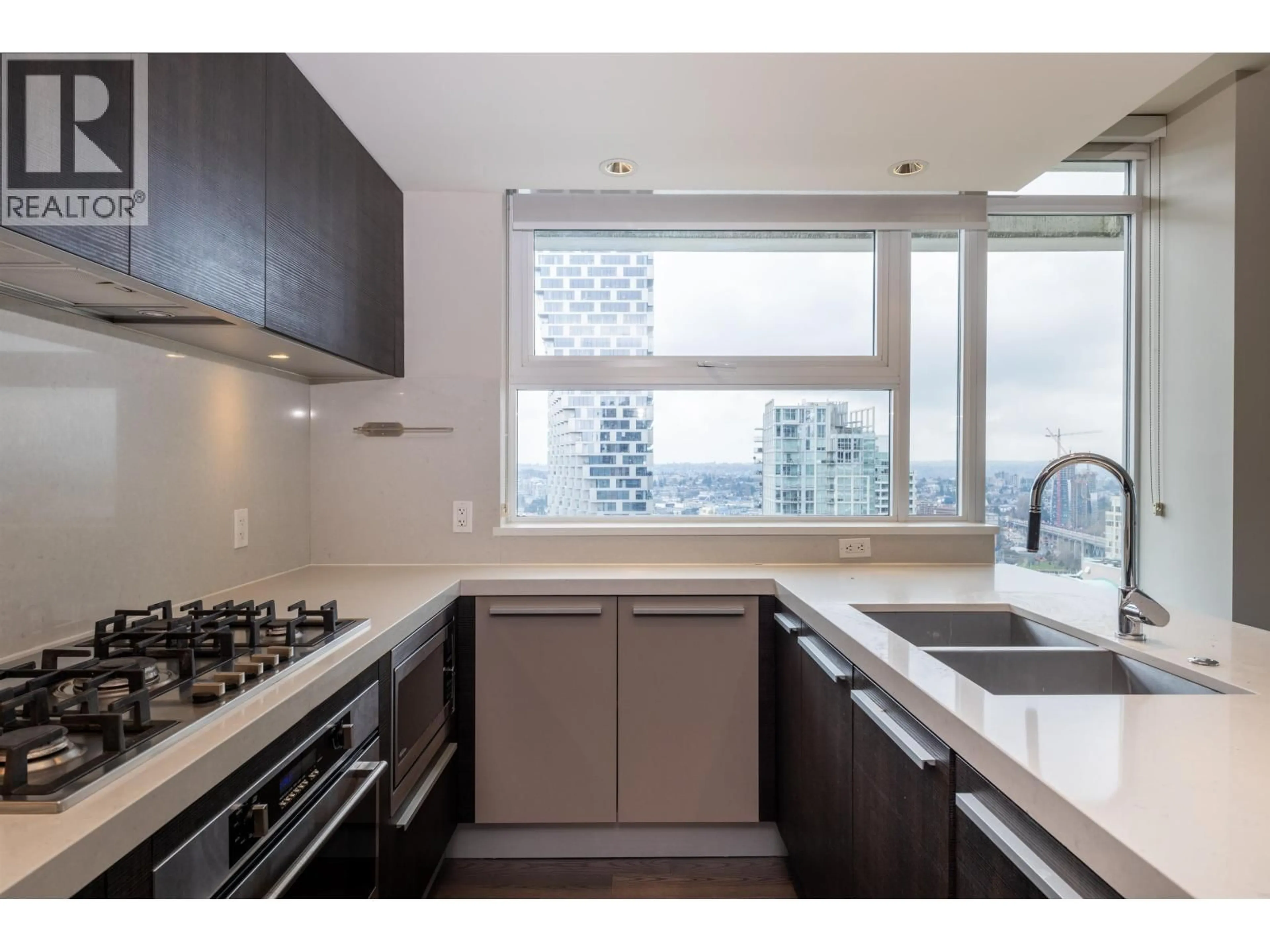 Standard kitchen, wood/laminate floor for 2707 - 1351 CONTINENTAL STREET, Vancouver British Columbia V6Z0C6