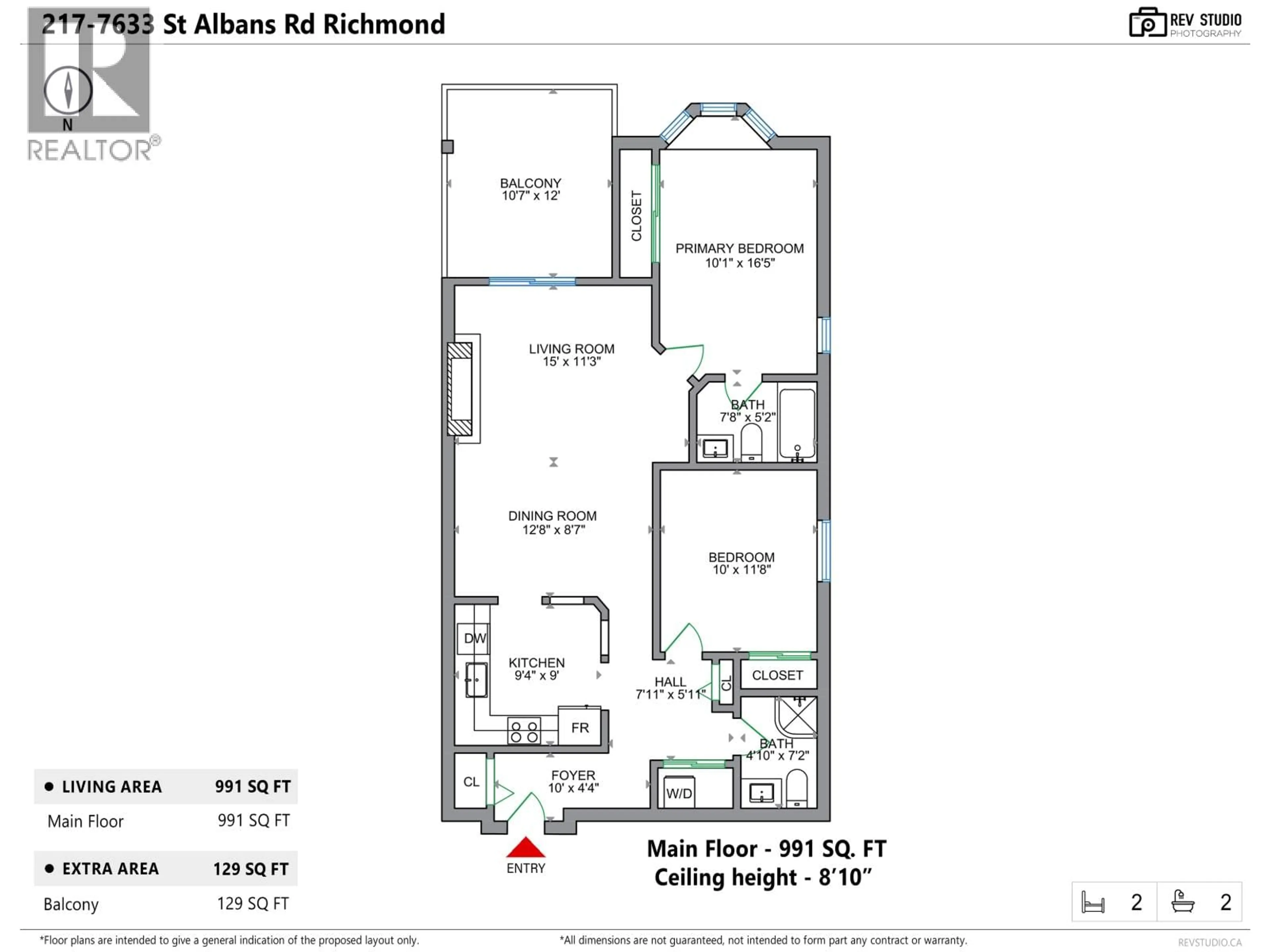 Floor plan for 217 - 7633 ST. ALBANS ROAD, Richmond British Columbia V6Y3W7