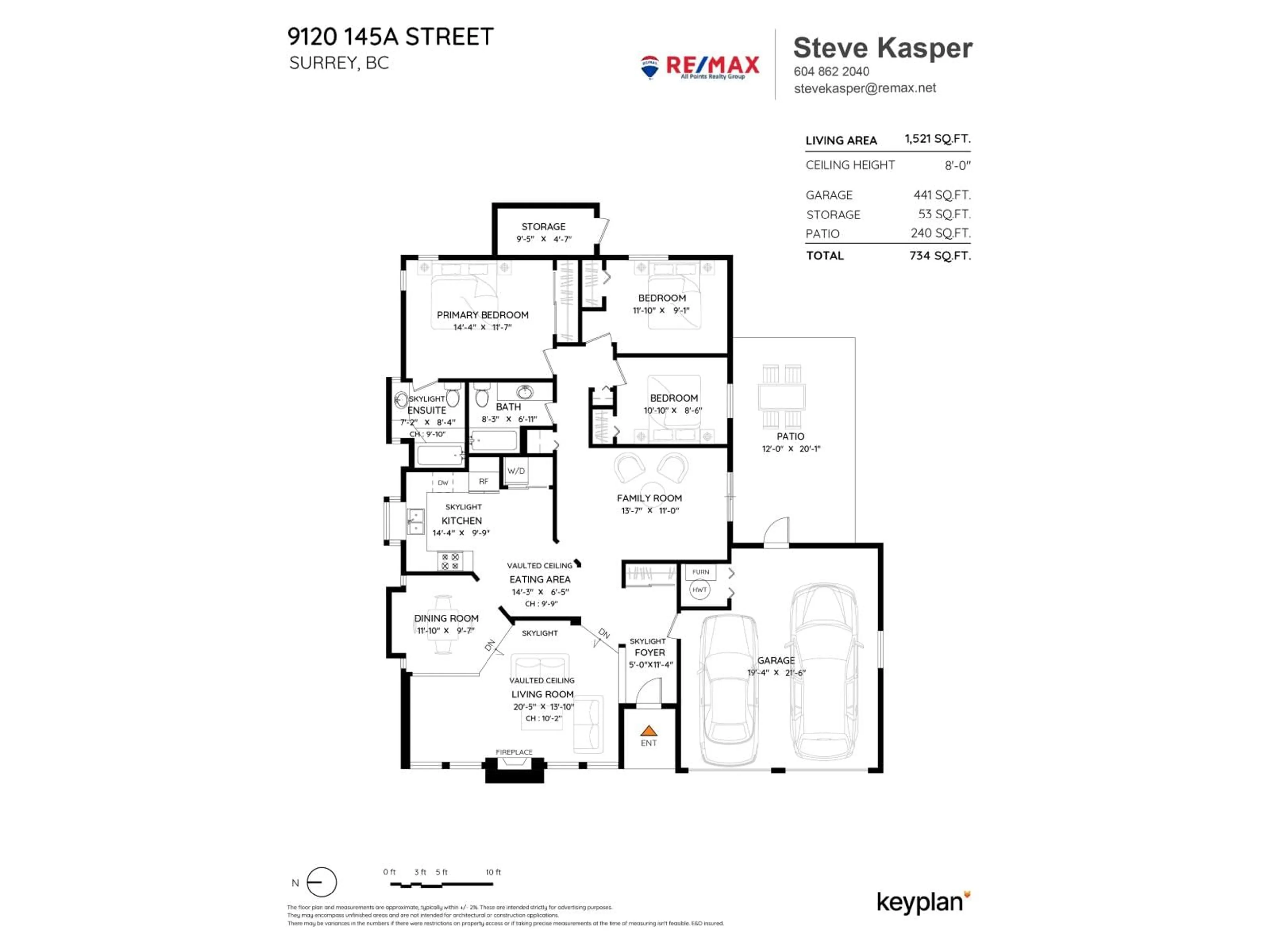 Floor plan for 9120 145A, Surrey British Columbia V3R7L7