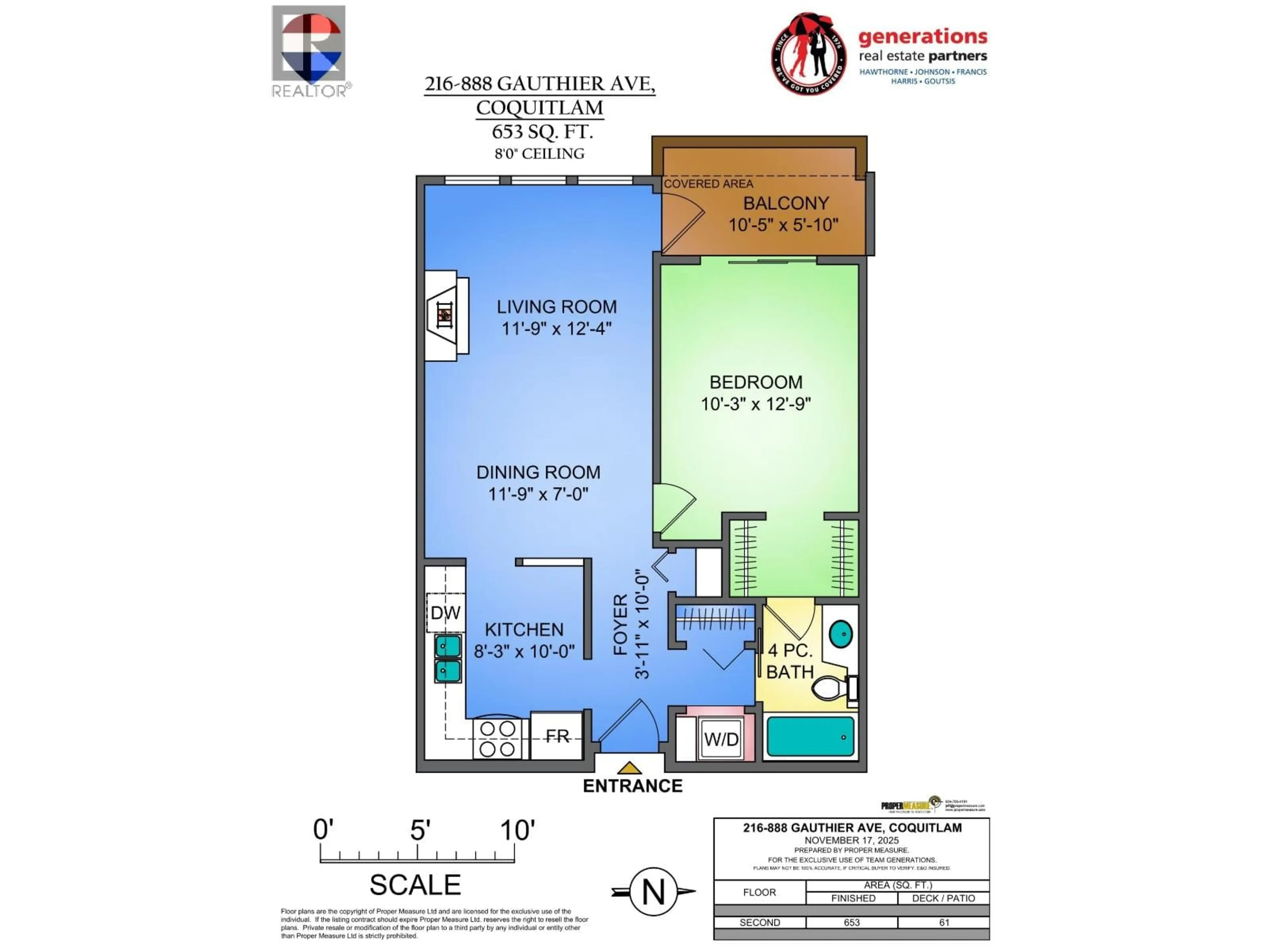 Floor plan for 216 - 888 GAUTHIER AVENUE, Coquitlam British Columbia V3K6Y1