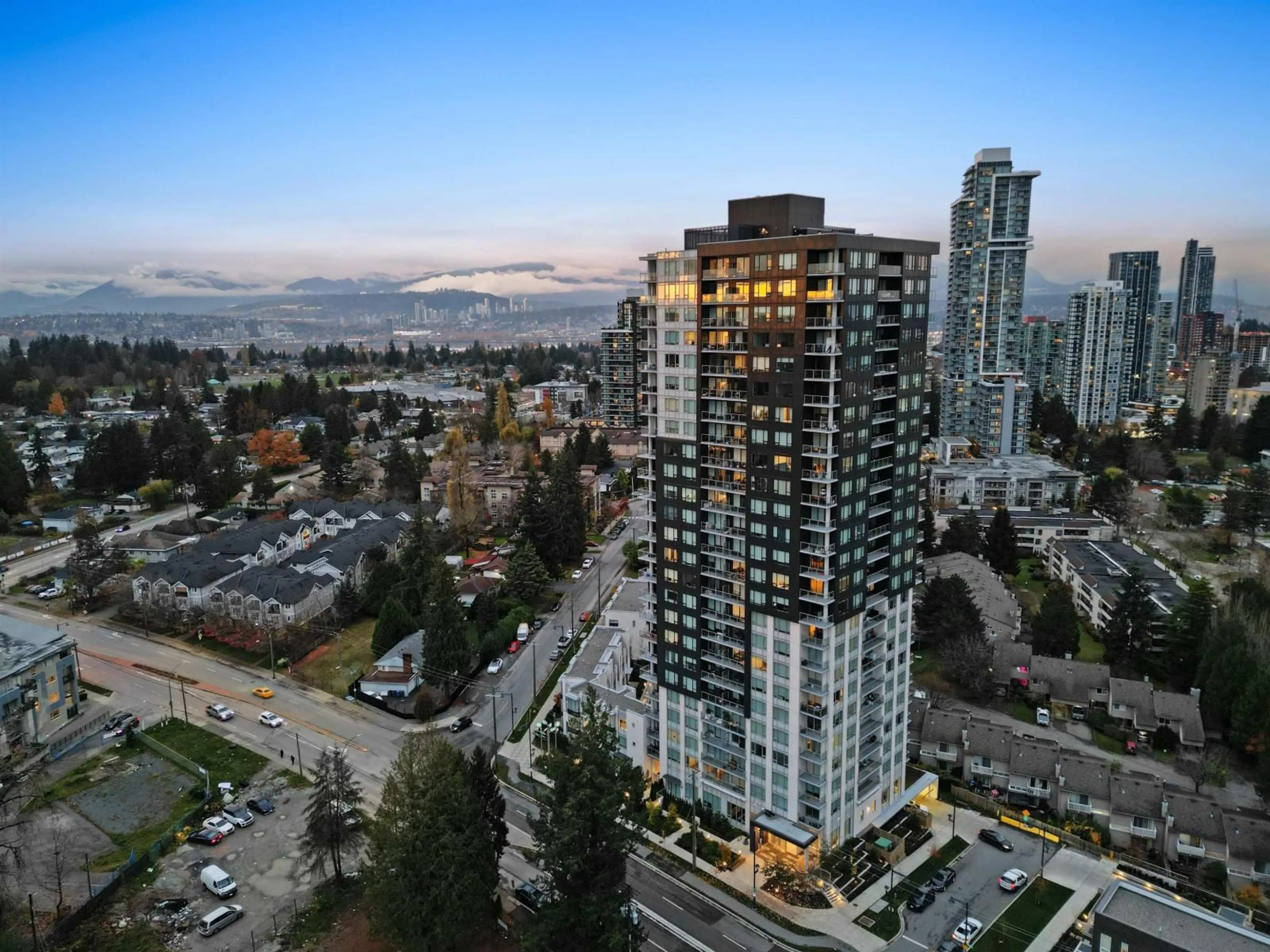 A pic from outside/outdoor area/front of a property/back of a property/a pic from drone, city buildings view from balcony for 206 - 13359 OLD YALE, Surrey British Columbia V3T0S4