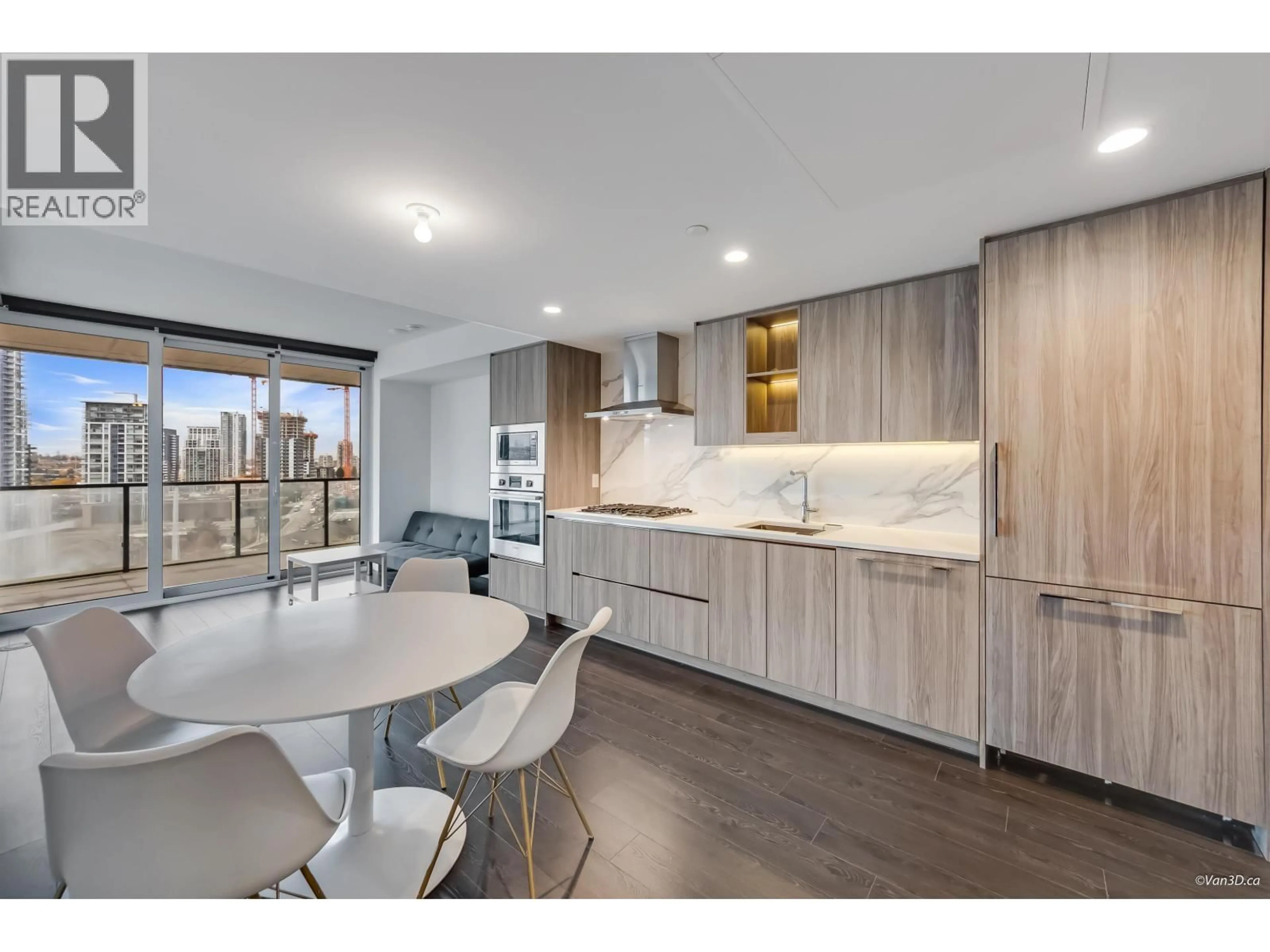 Open concept kitchen, wood/laminate floor for 709 - 4880 LOUGHEED HIGHWAY, Burnaby British Columbia V5C0N1