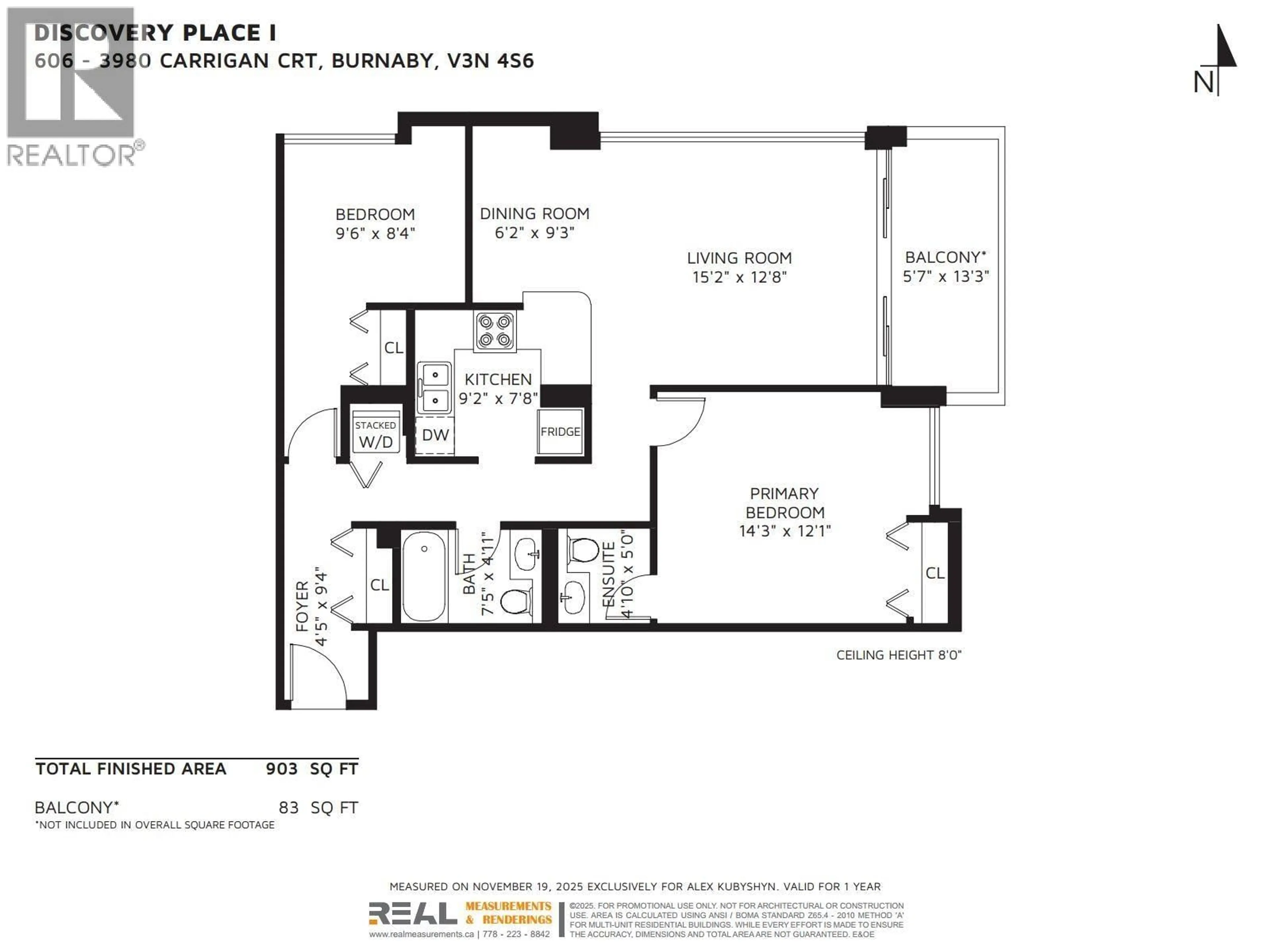 Floor plan for 606 - 3980 CARRIGAN COURT, Burnaby British Columbia V3N4S6