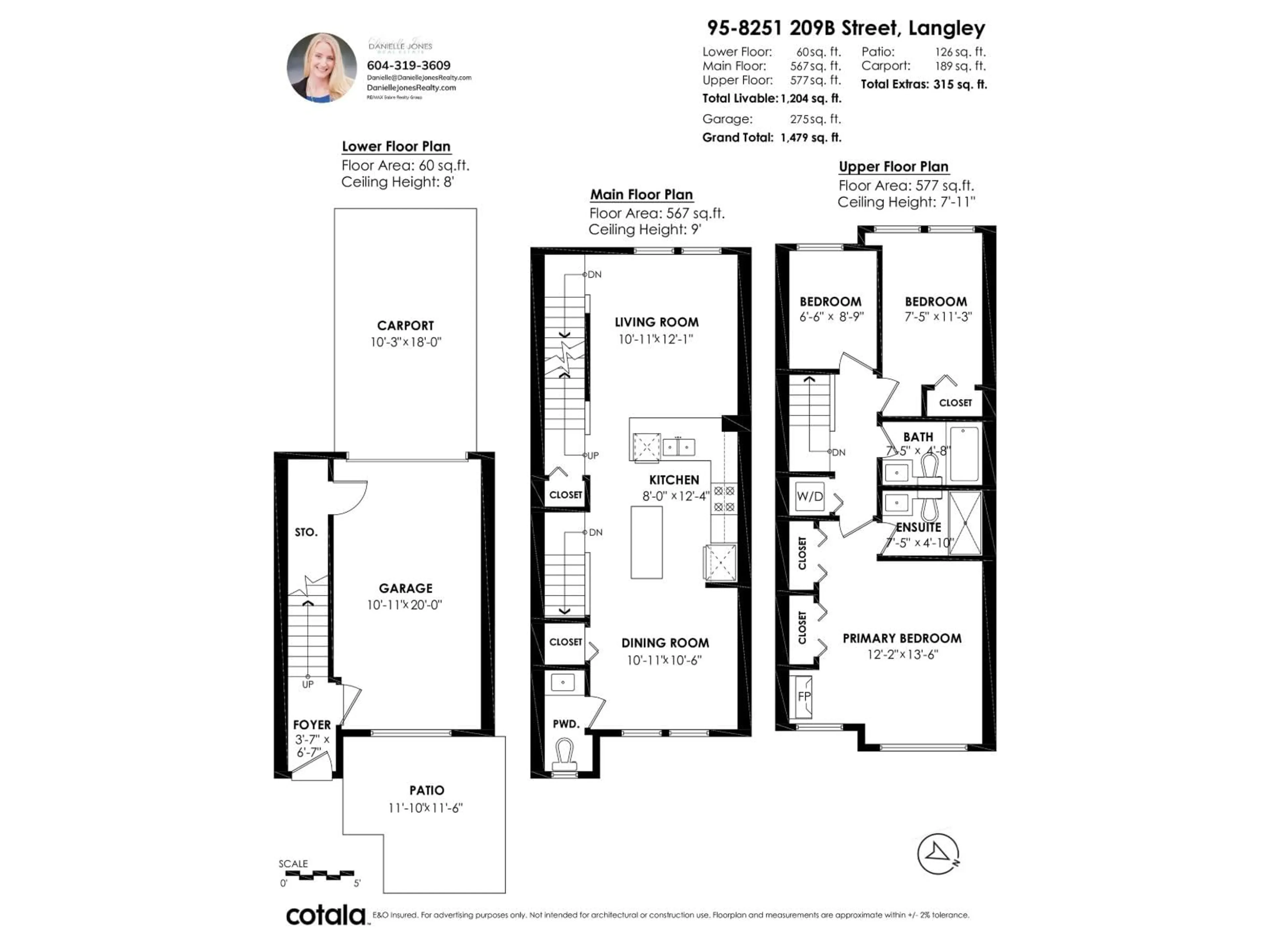 Floor plan for 95 - 8251 209B STREET, Langley British Columbia V2Y0J9