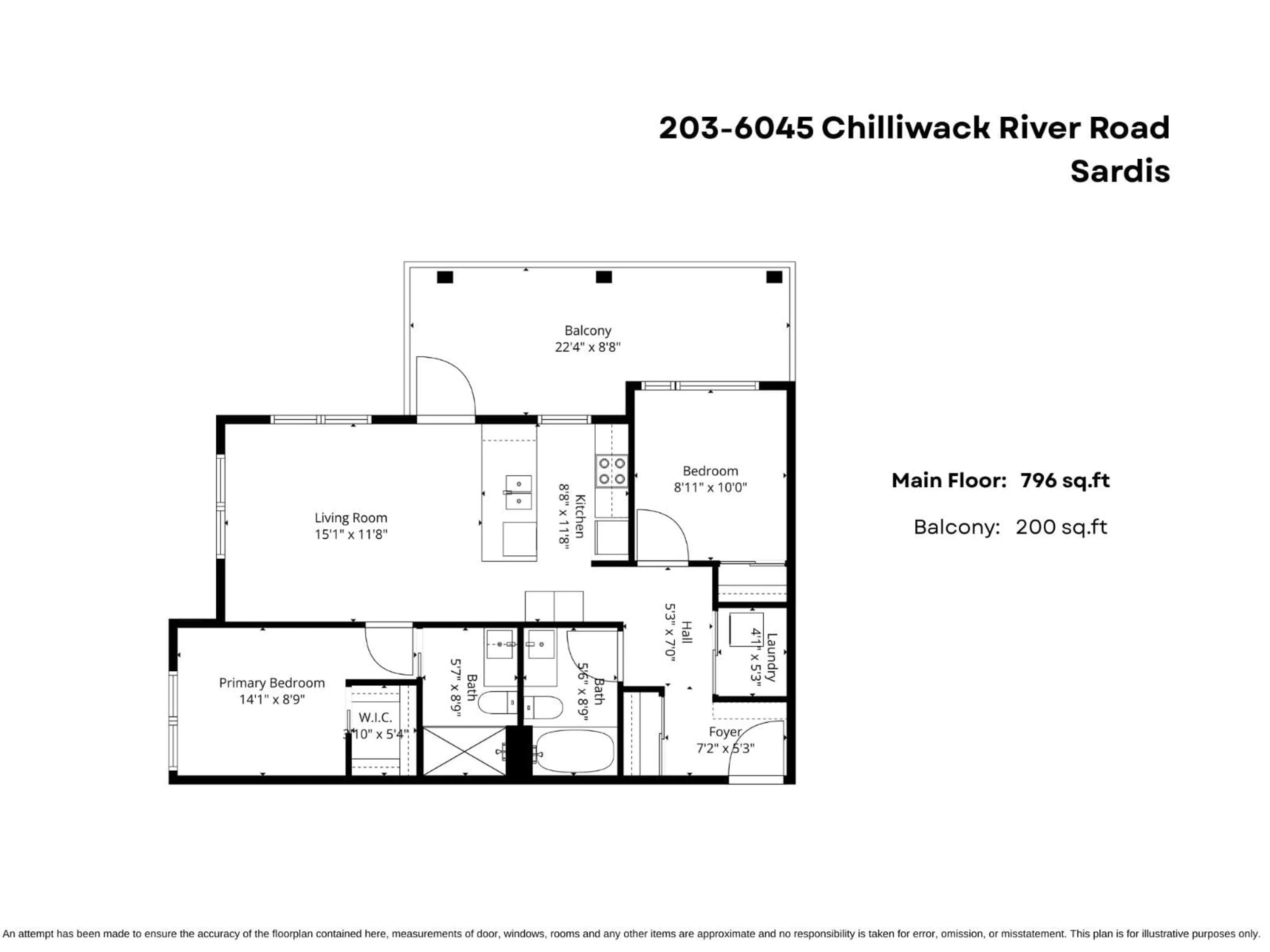 Floor plan for 203 - 6045 CHILLIWACK RIVER ROAD, Chilliwack British Columbia V2R6L5