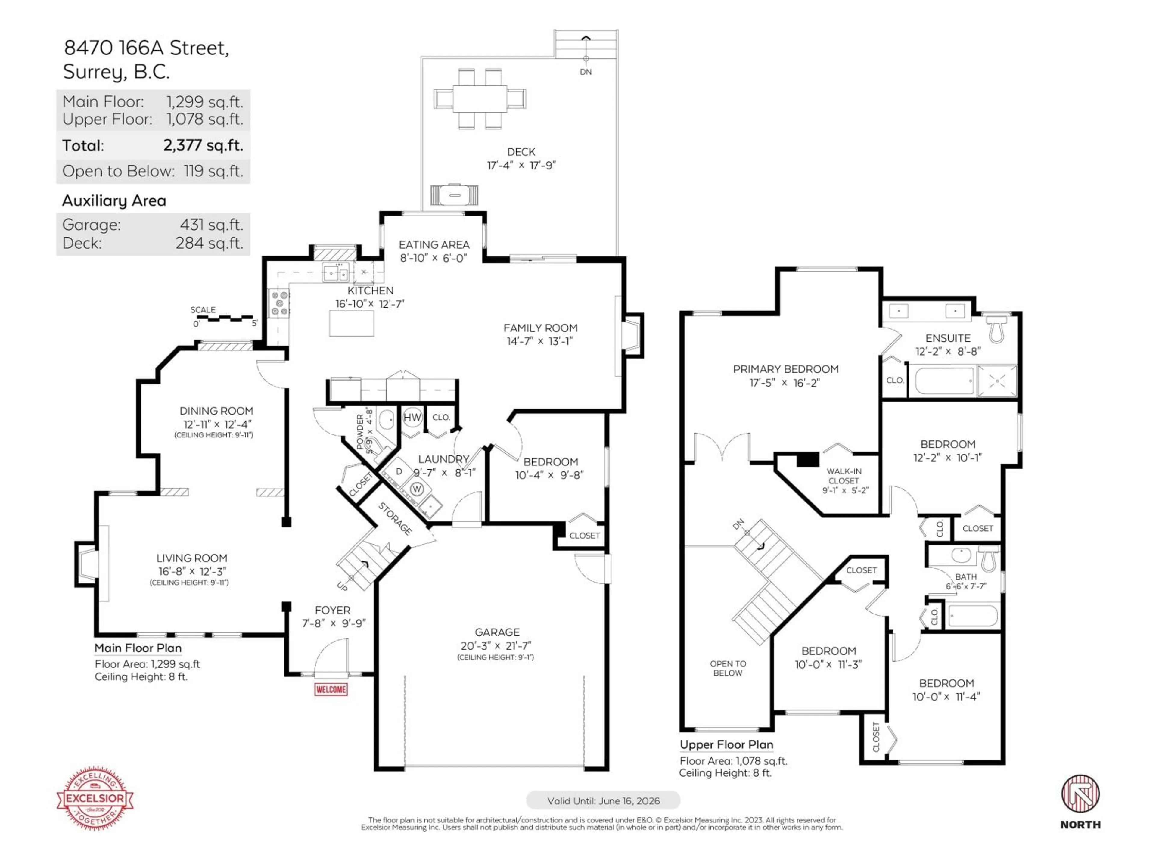 Floor plan for 8470 166A STREET, Surrey British Columbia V4N4Z4