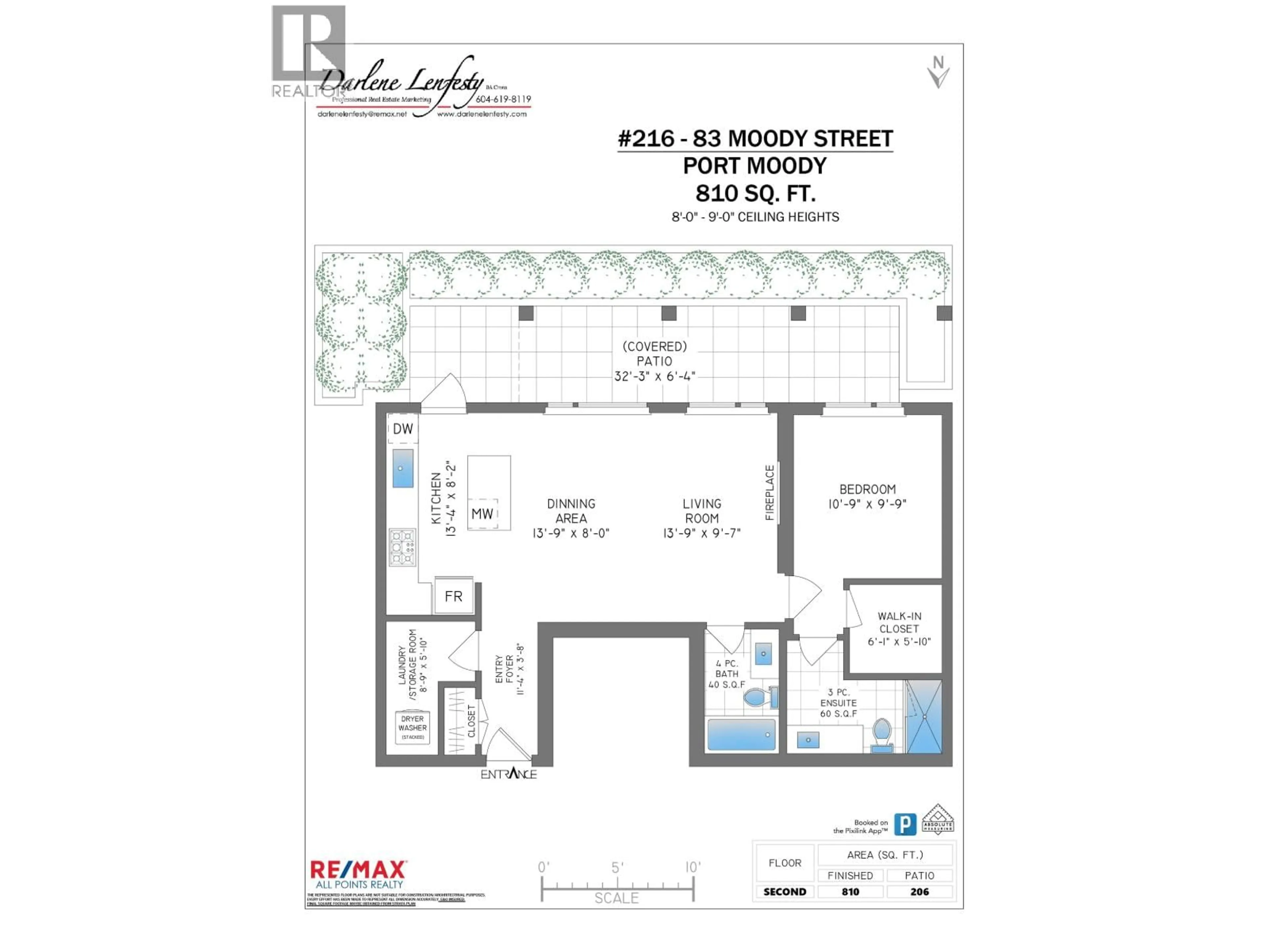 Floor plan for 216 - 83 MOODY STREET, Port Moody British Columbia V3H0K7
