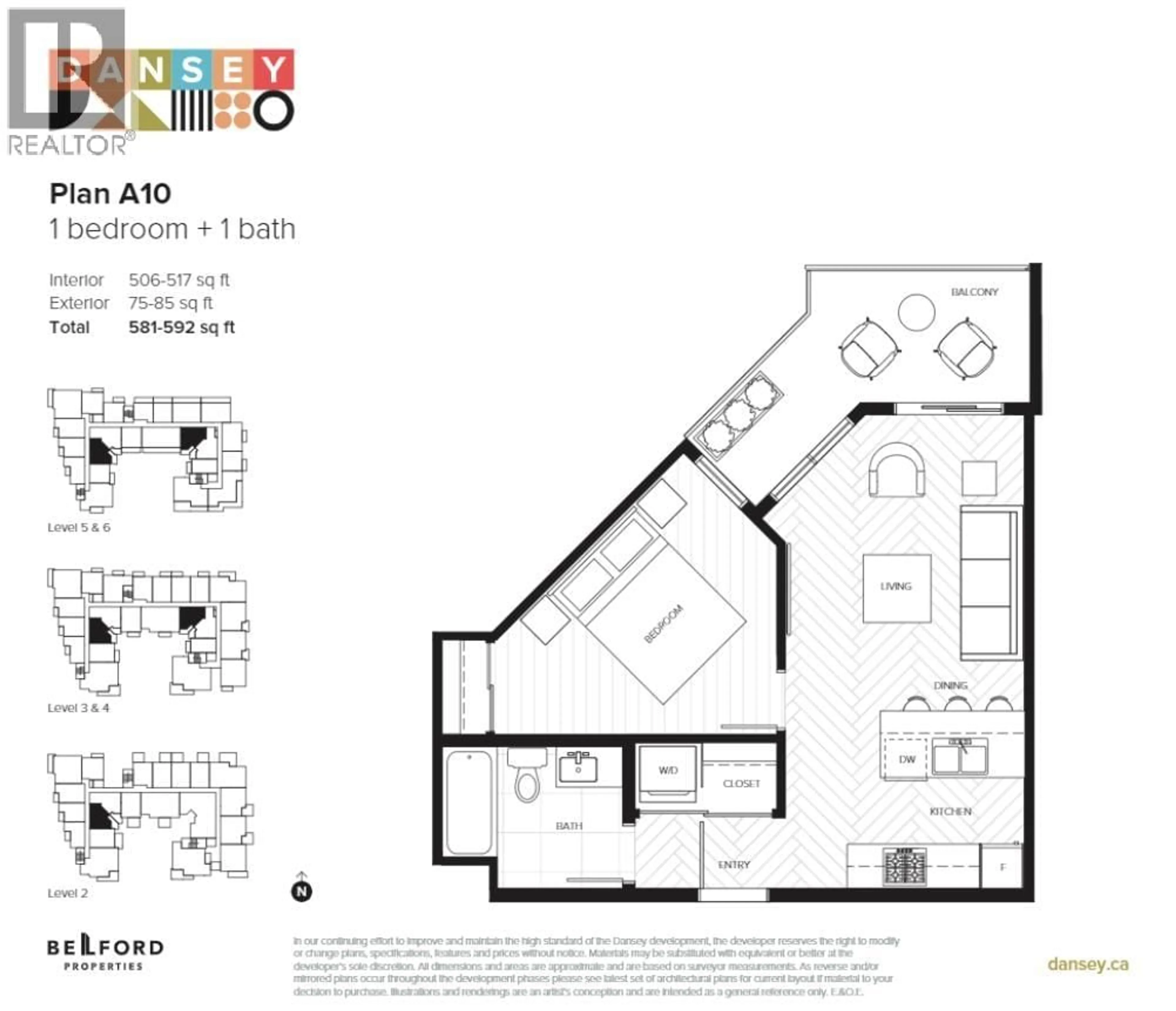 Floor plan for 517 - 599 DANSEY AVENUE, Coquitlam British Columbia V3K0J5