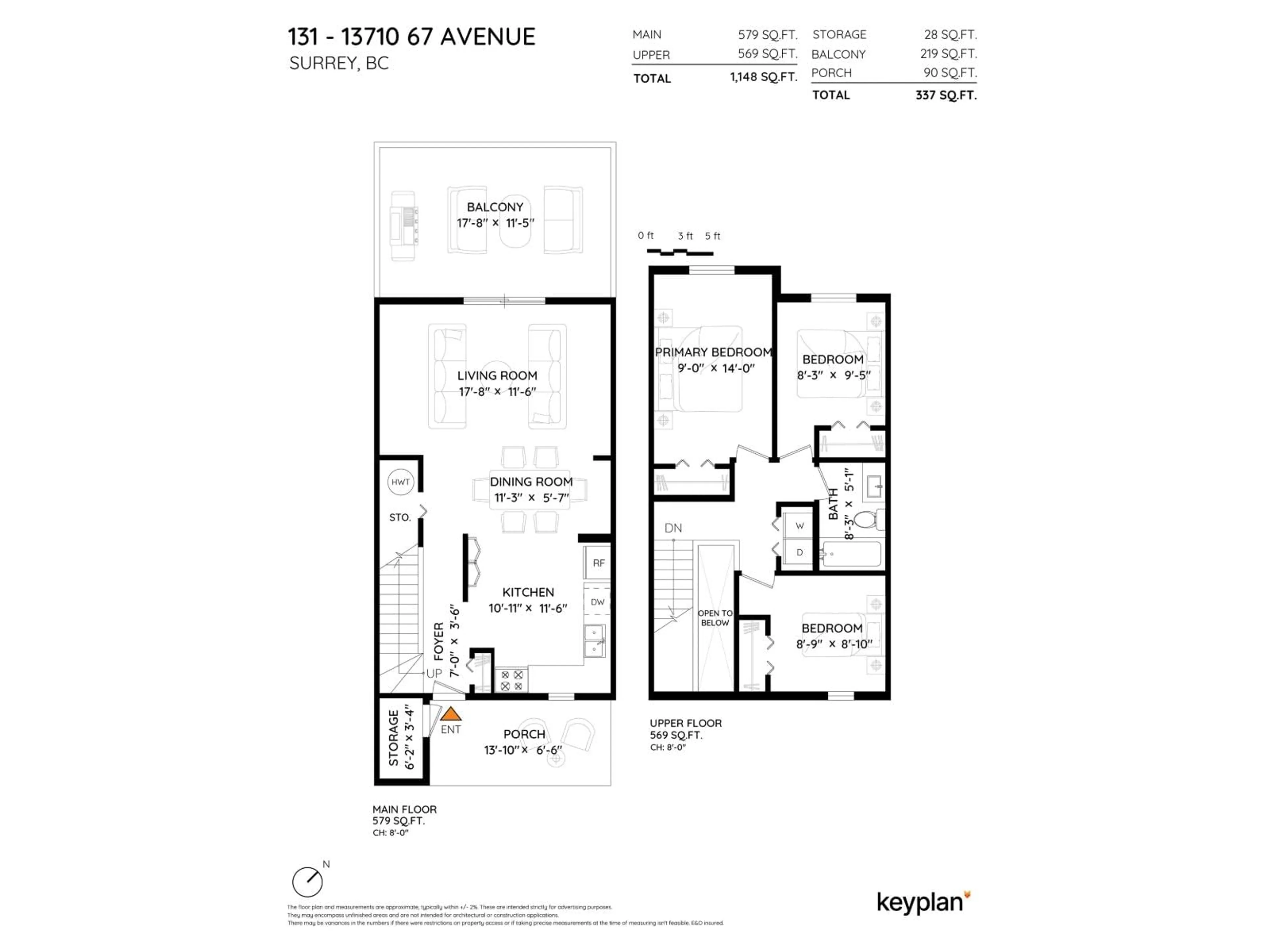 Floor plan for 131 - 13710 67 AVENUE, Surrey British Columbia V3W6X6