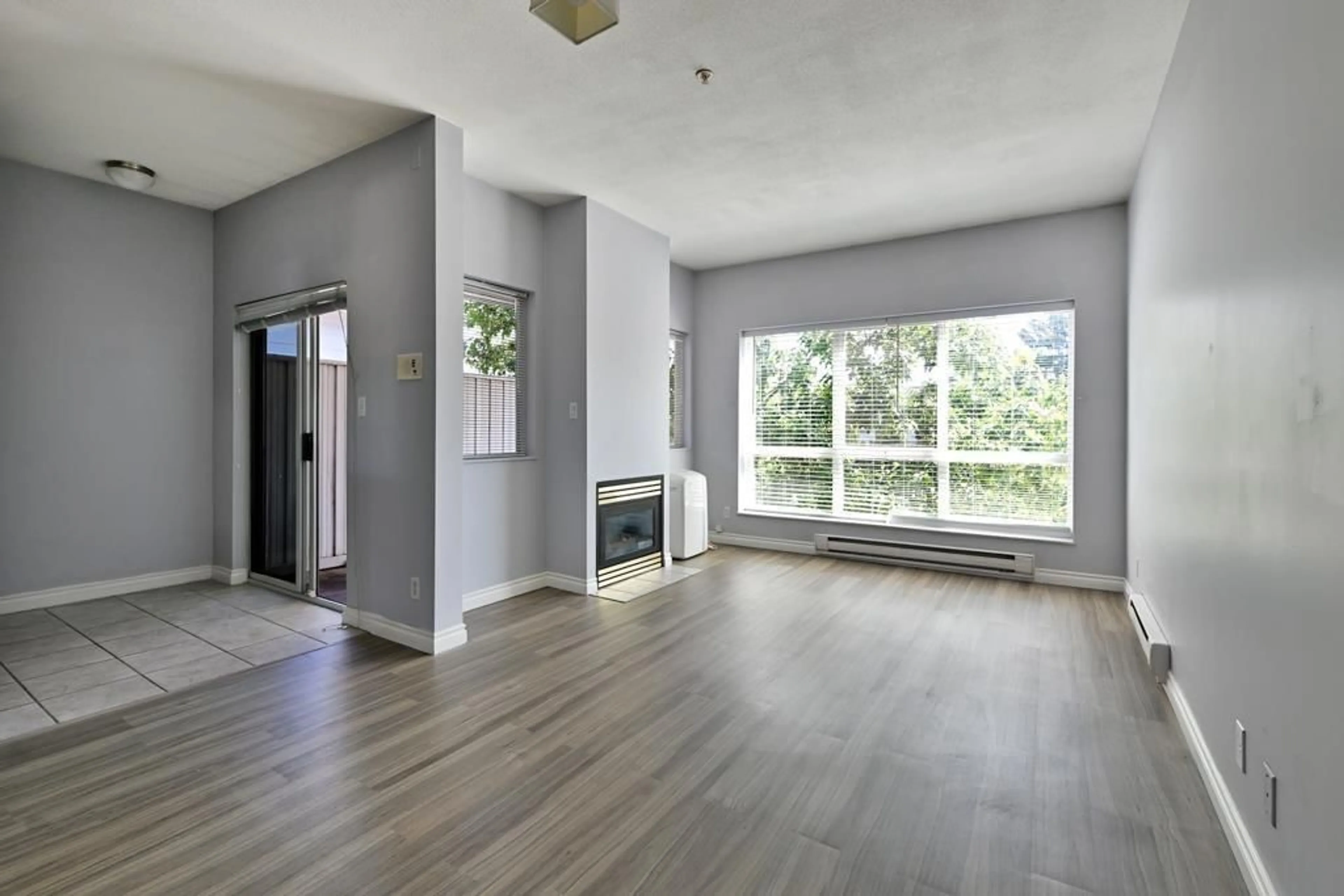 Living room with furniture, wood/laminate floor for 201 - 19897 56 AVENUE, Langley British Columbia V3A3Y1