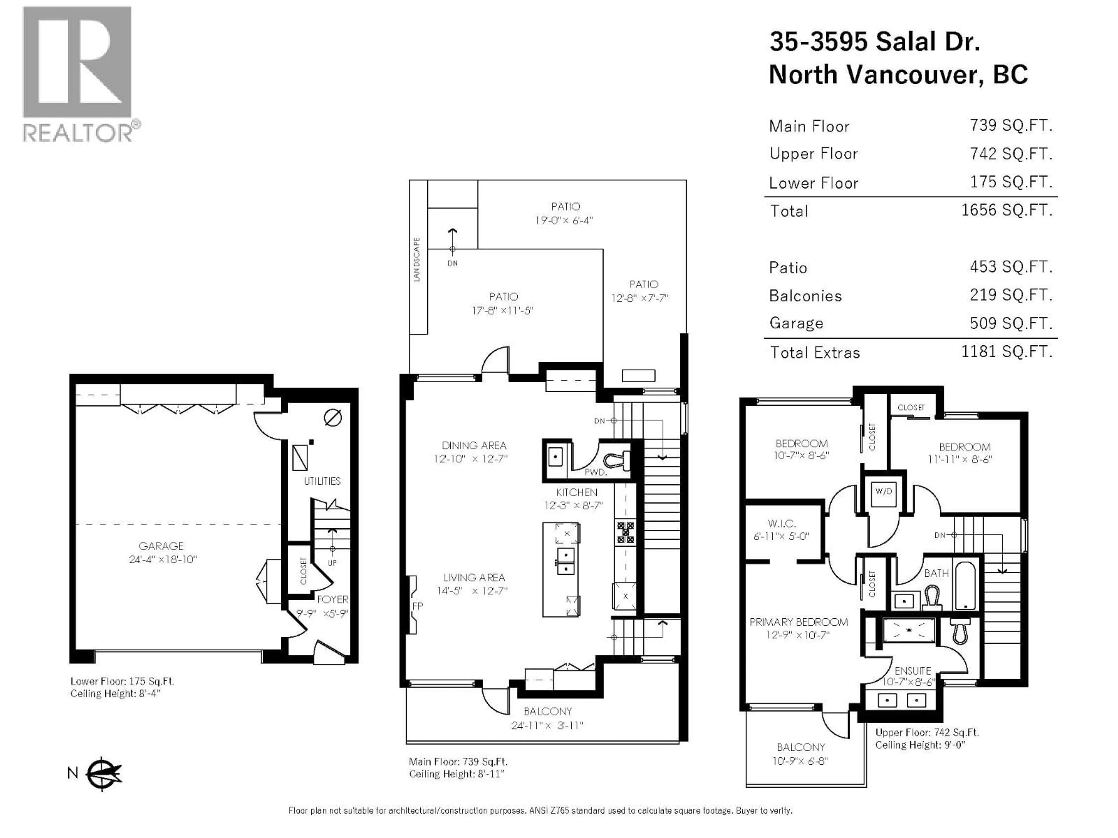 Floor plan for 35 - 3595 SALAL DRIVE, North Vancouver British Columbia V7G0A7