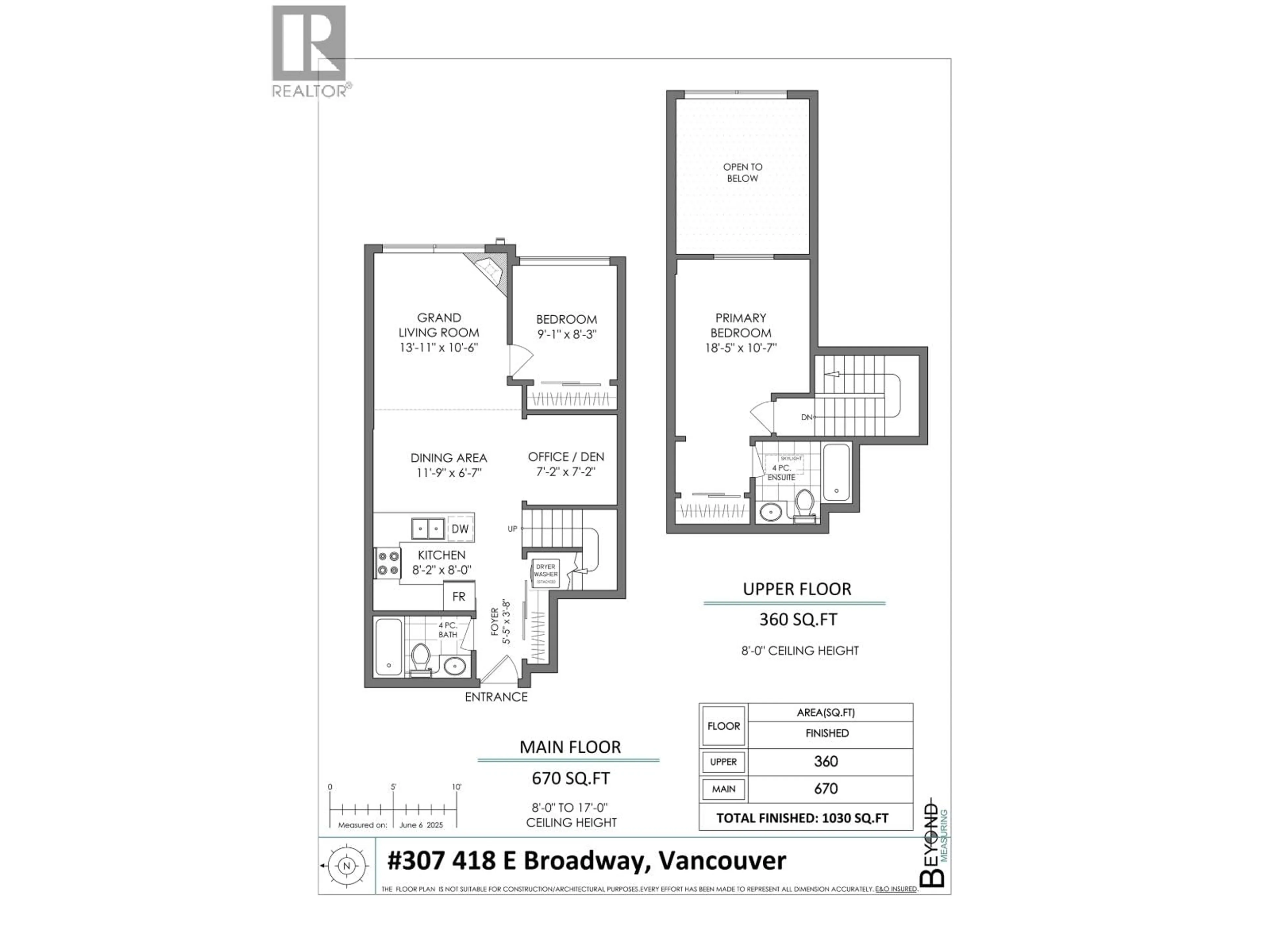 Floor plan for 307 - 418 BROADWAY, Vancouver British Columbia V5T1X2