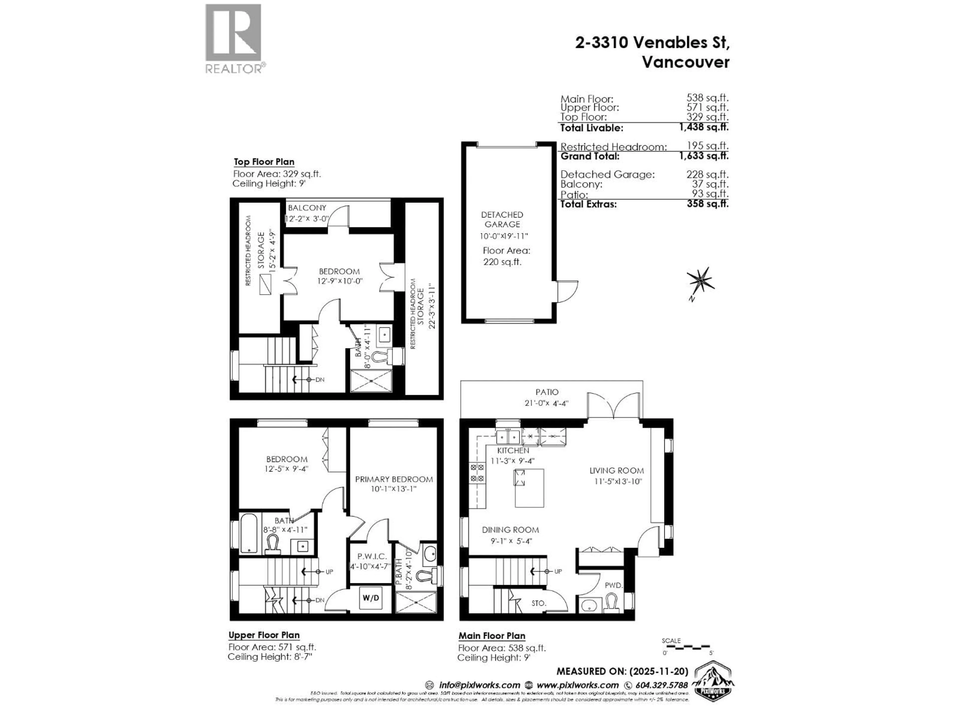 Floor plan for 2 - 3310 VENABLES STREET, Vancouver British Columbia V5K2S8