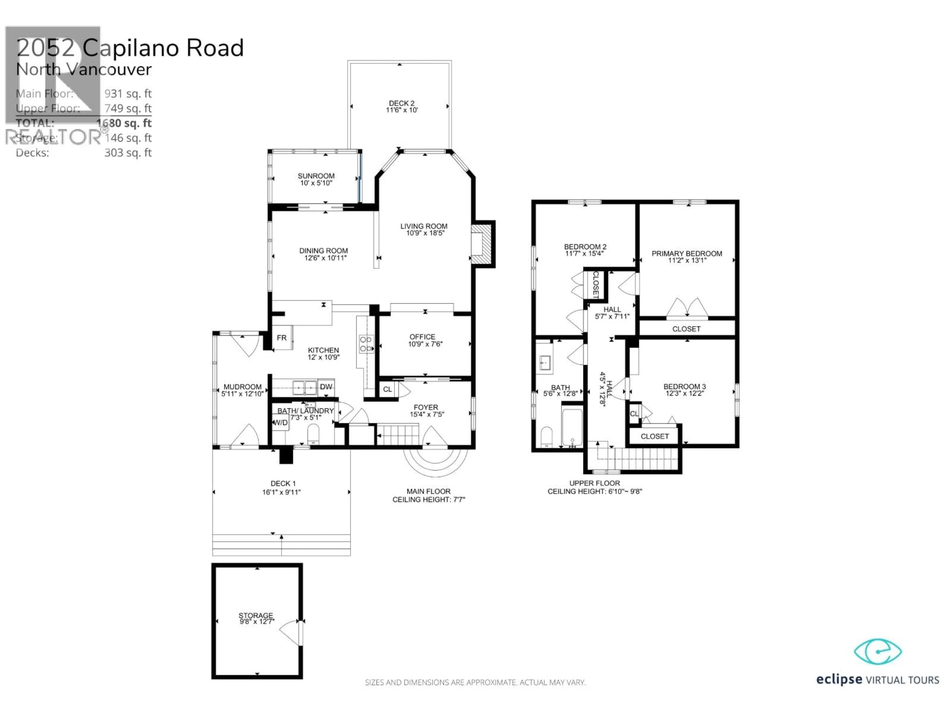 Floor plan for 2052 CAPILANO ROAD, North Vancouver British Columbia V7P3B8