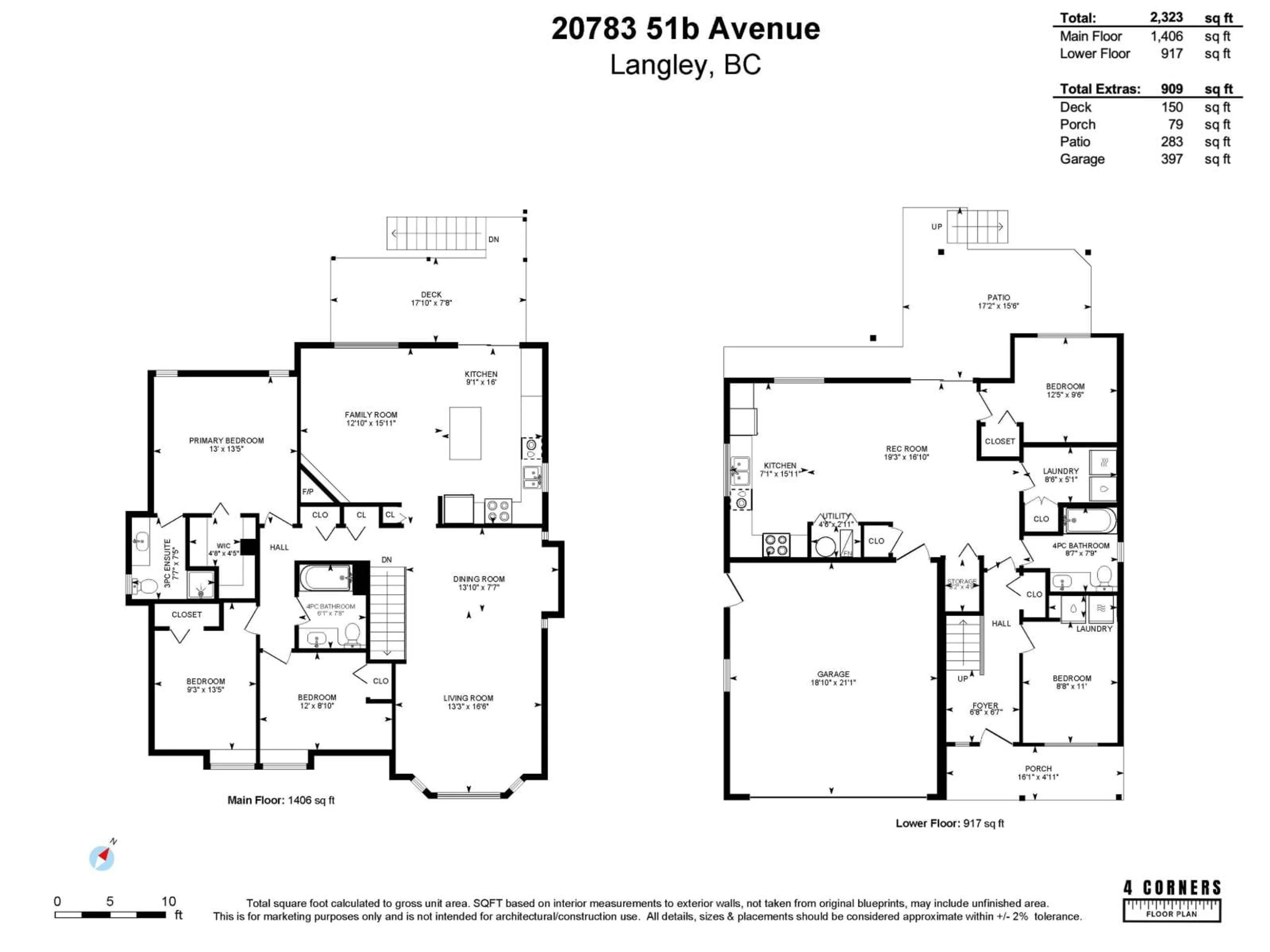 Floor plan for 20783 51B AVENUE, Langley British Columbia V3A7T5