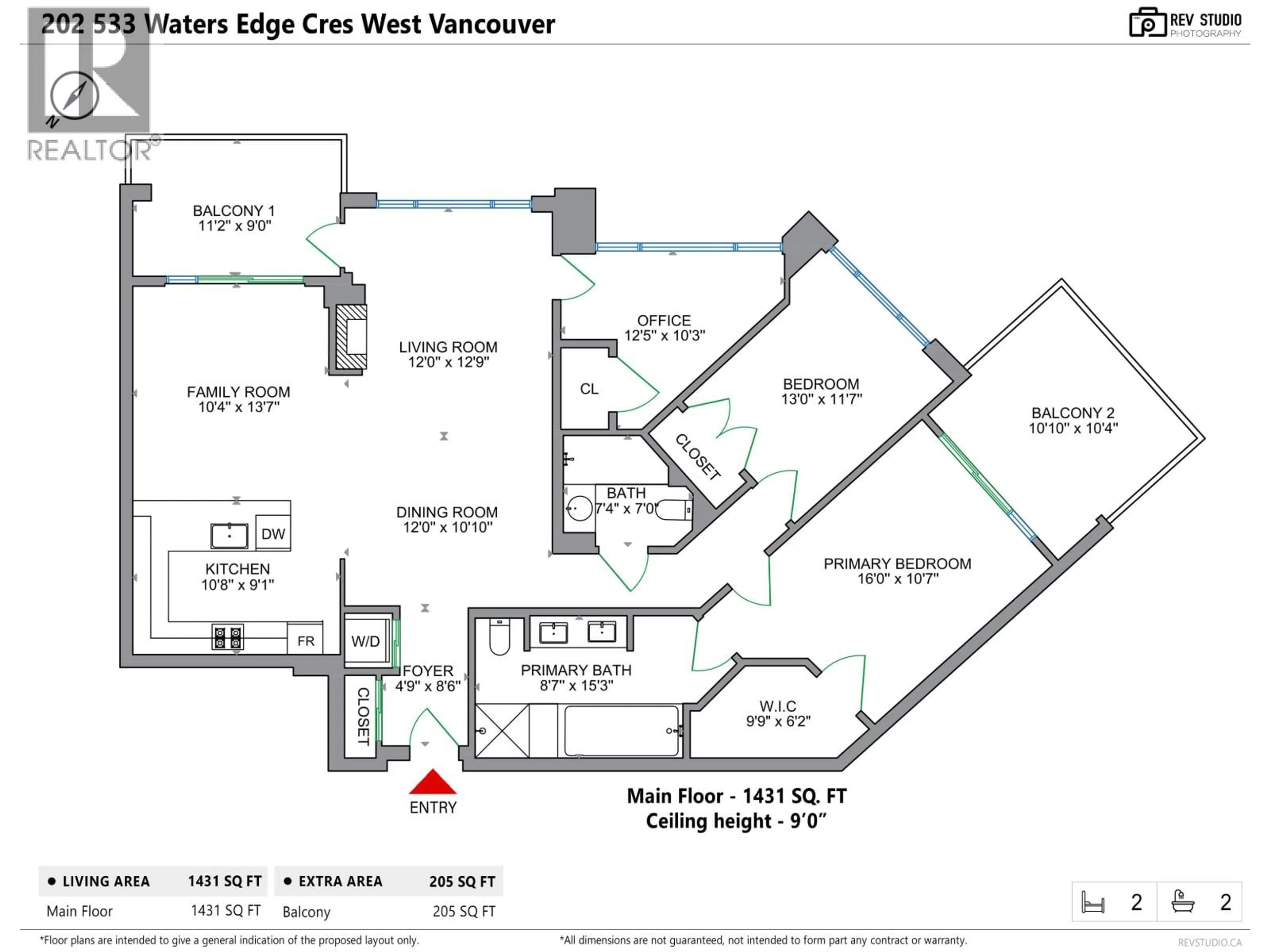 Floor plan for 202 - 533 WATERS EDGE CRESCENT, West Vancouver British Columbia V7T0A2