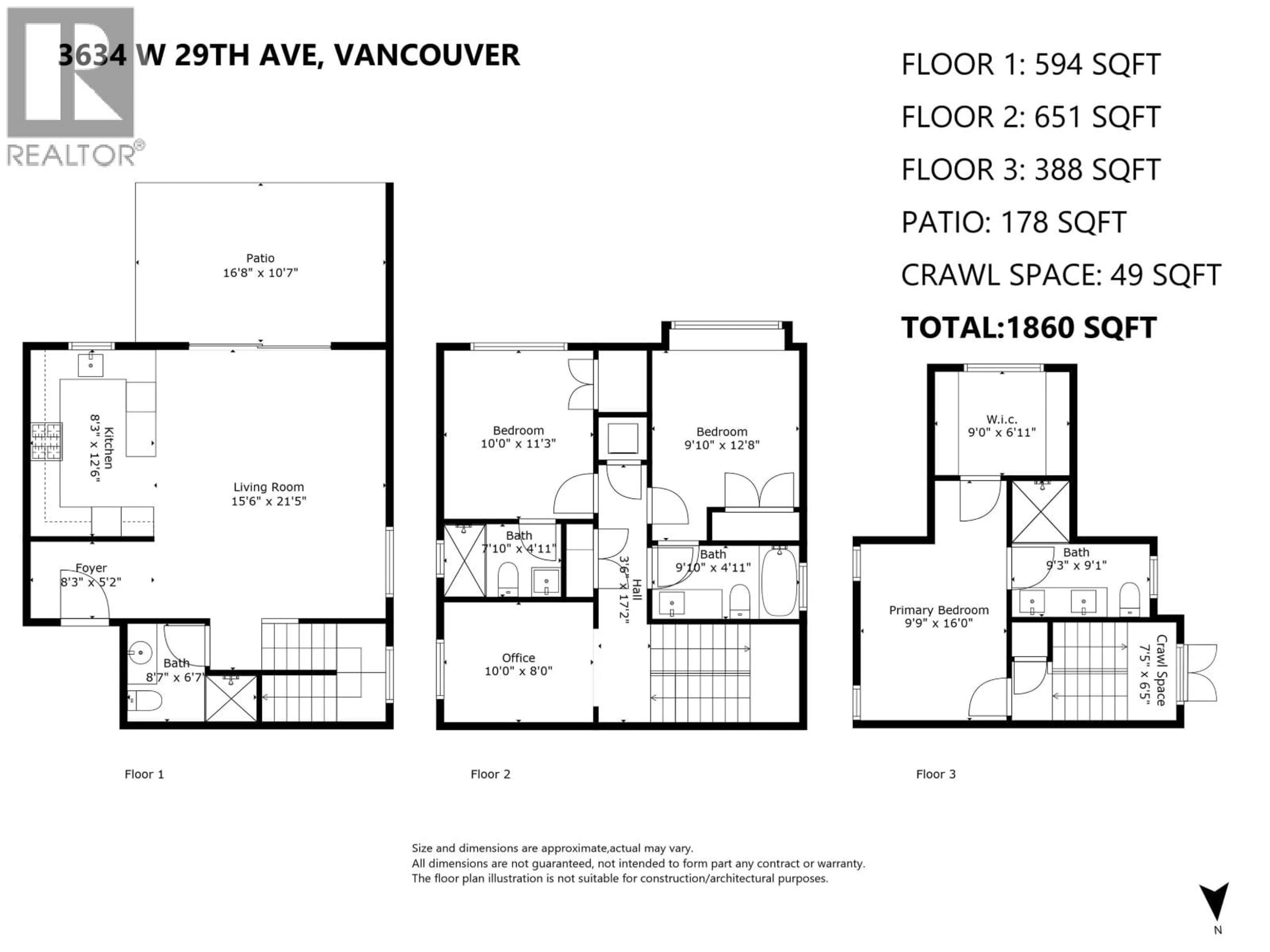Floor plan for 3634 29 AVENUE, Vancouver British Columbia V6S1T4