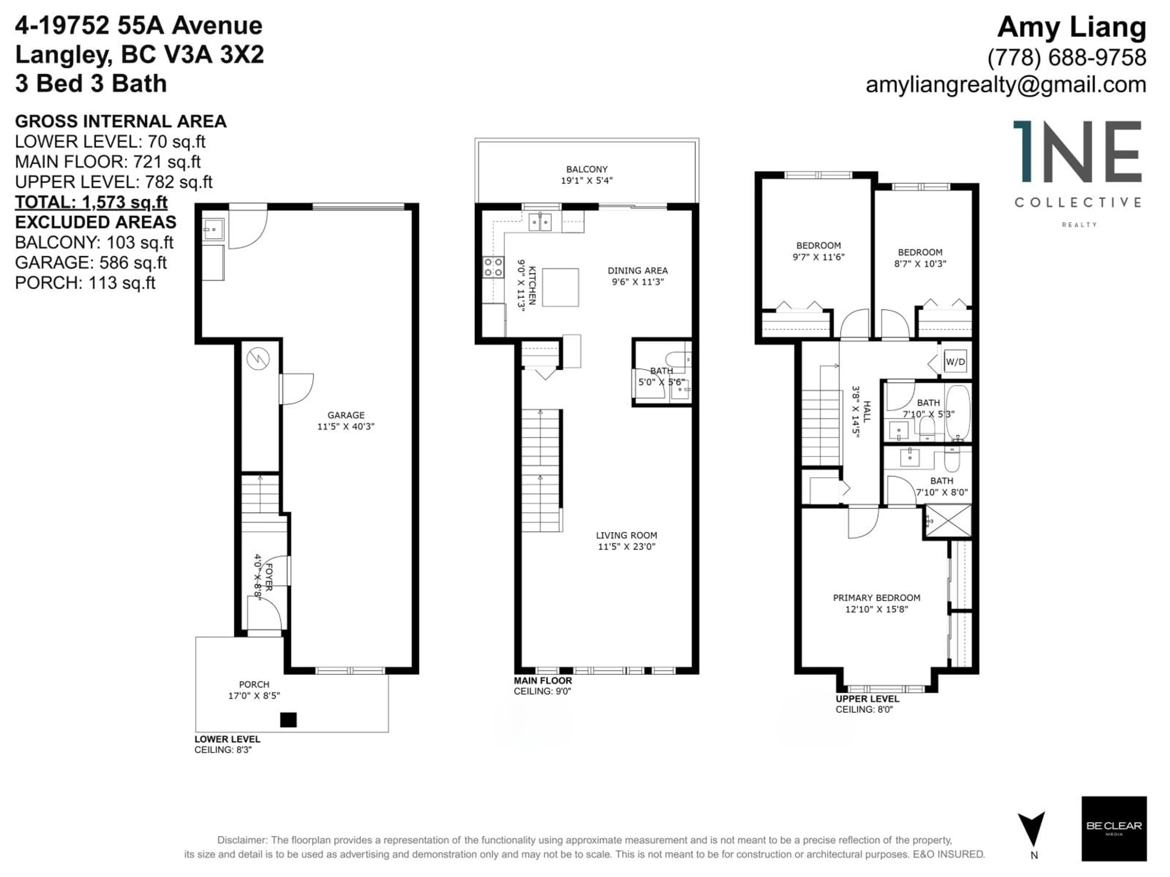 Floor plan for 4 - 19752 55A AVENUE, Langley British Columbia V3A3X2
