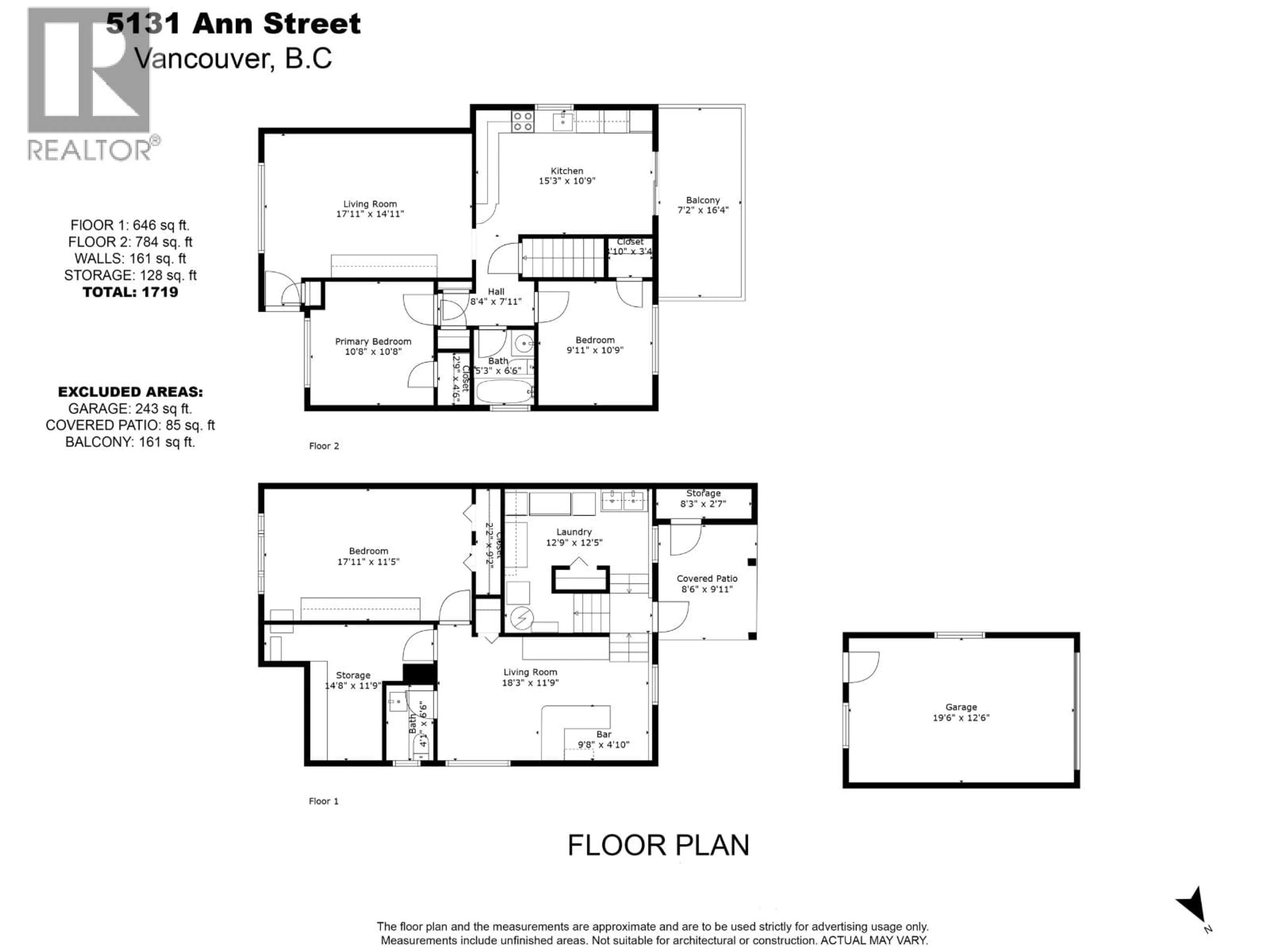 Floor plan for 5131 ANN STREET, Vancouver British Columbia V5R4J8