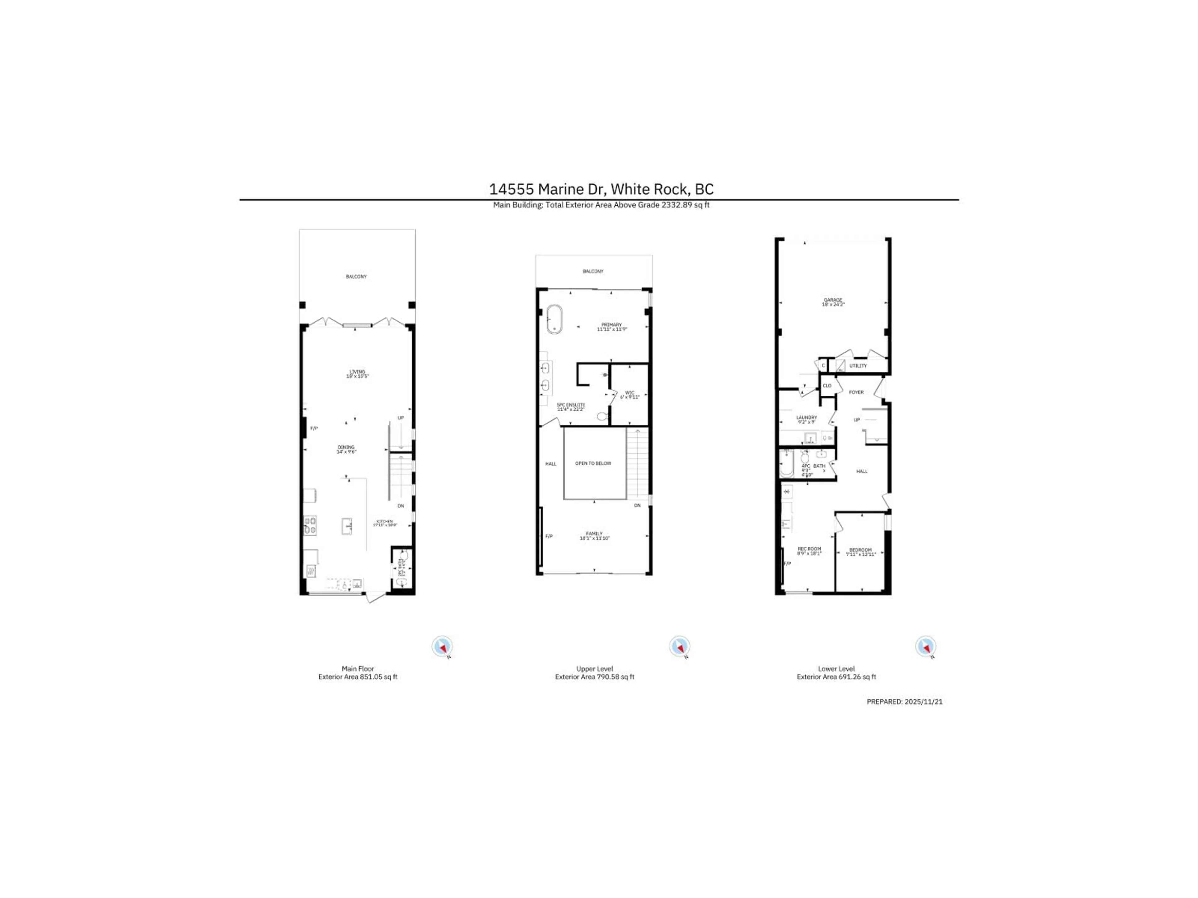 Floor plan for 14555 MARINE DRIVE, White Rock British Columbia V4B1B5