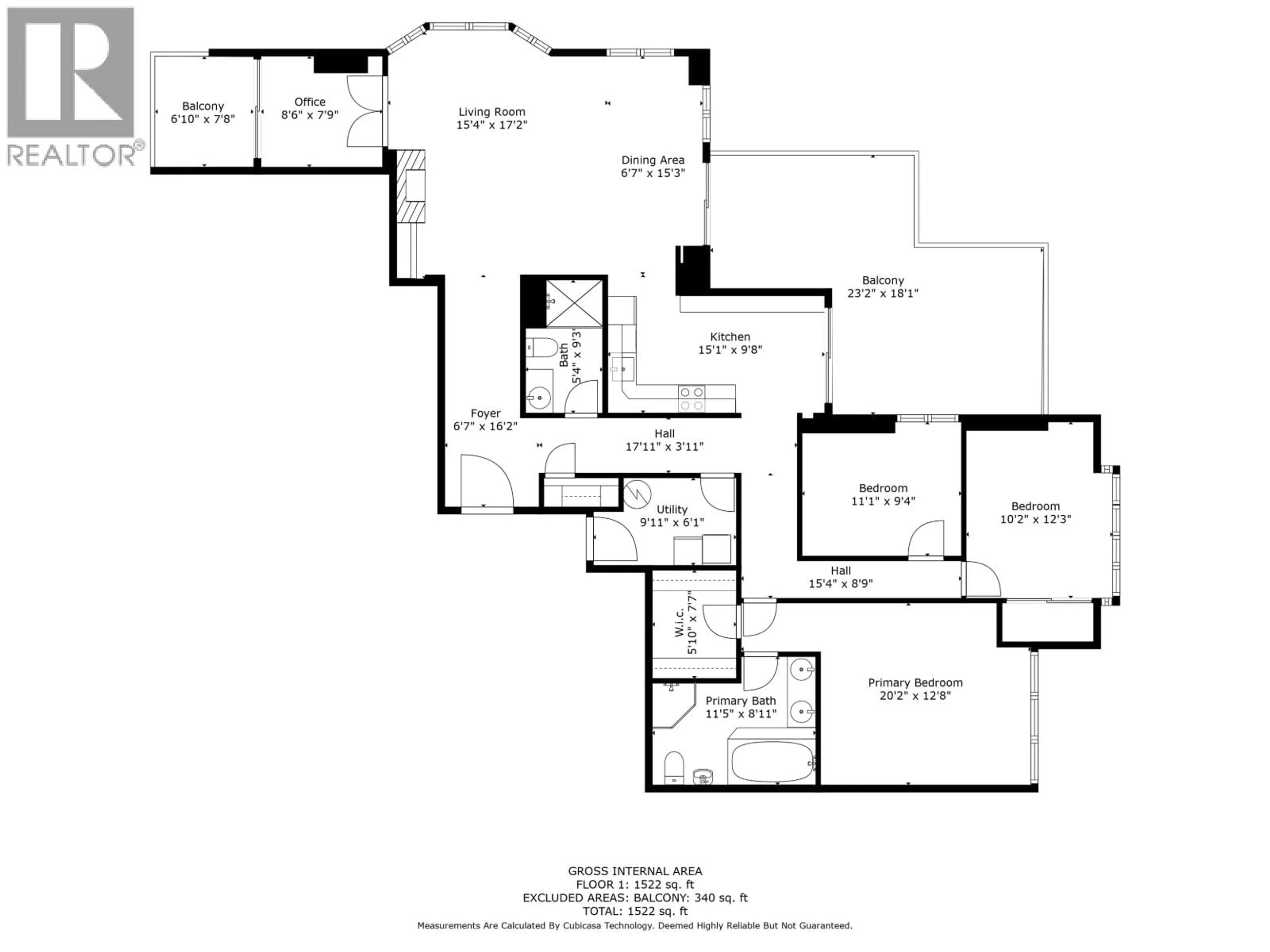 Floor plan for 2301 - 1500 HOWE STREET, Vancouver British Columbia V6Z2N1