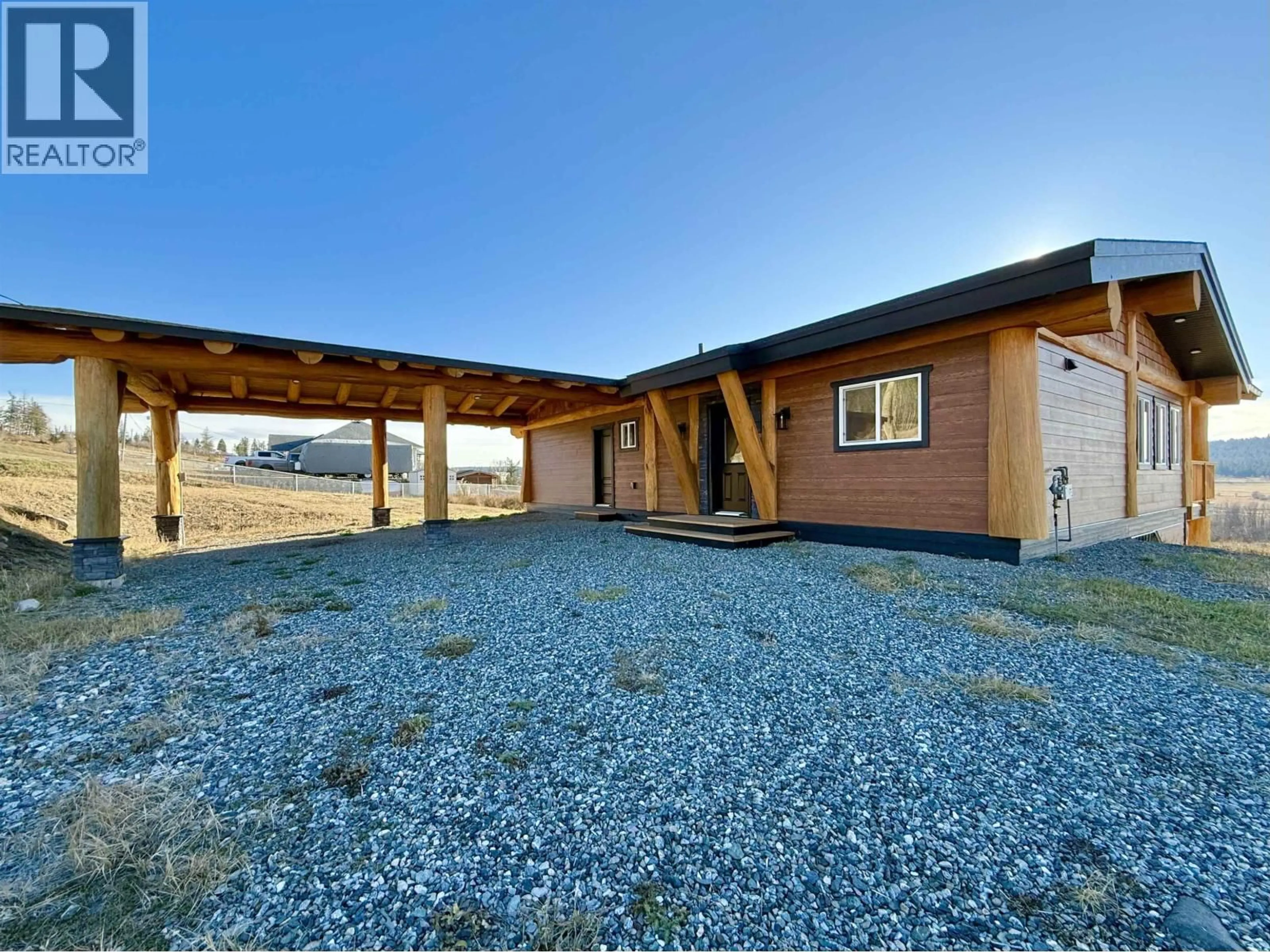 A pic from outside/outdoor area/front of a property/back of a property/a pic from drone, building for 2976 GOLD DIGGER DRIVE, 150 Mile House British Columbia V0K2G0