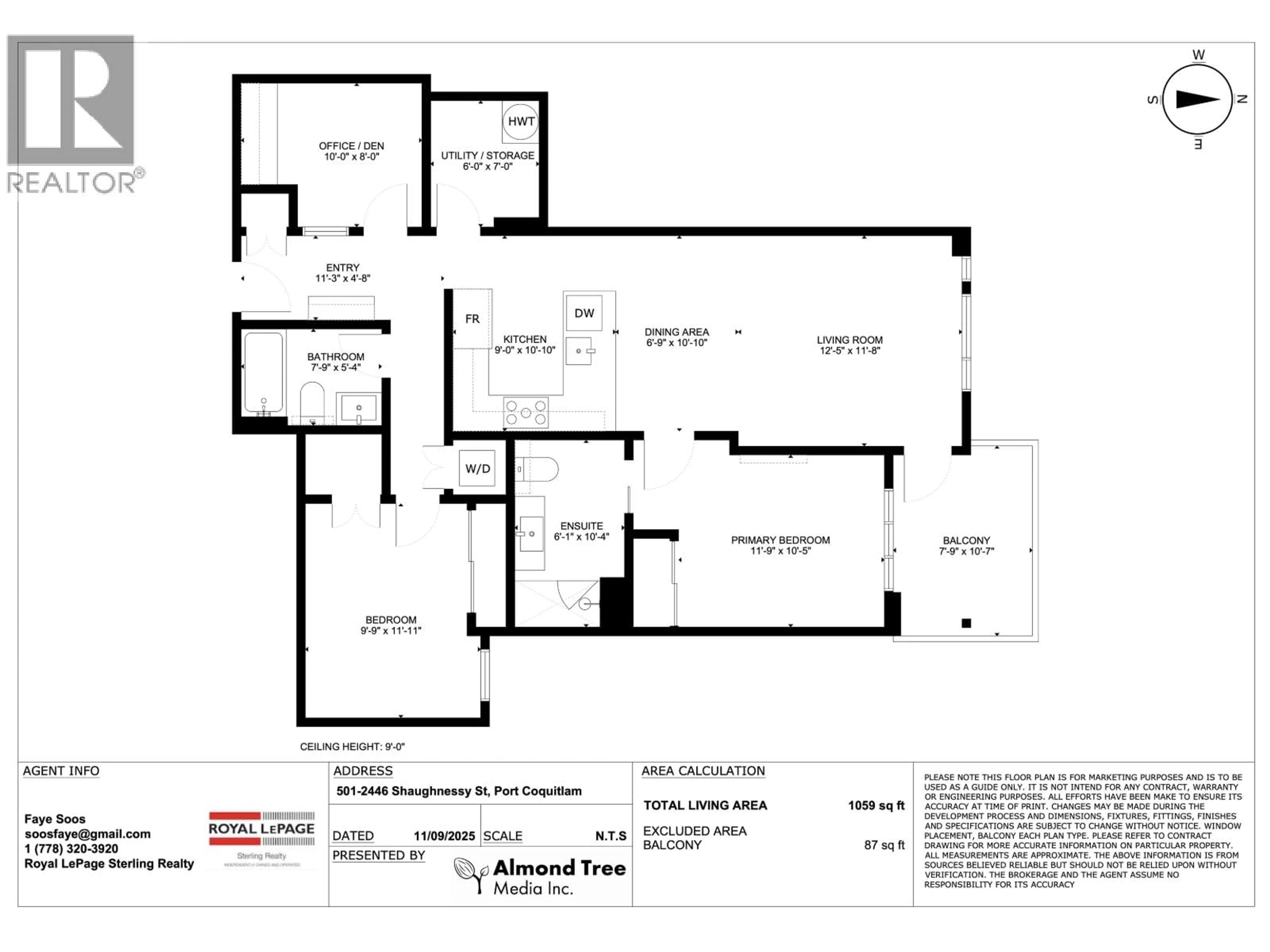 Floor plan for 501 - 2446 SHAUGHNESSY STREET, Port Coquitlam British Columbia V3C3E5