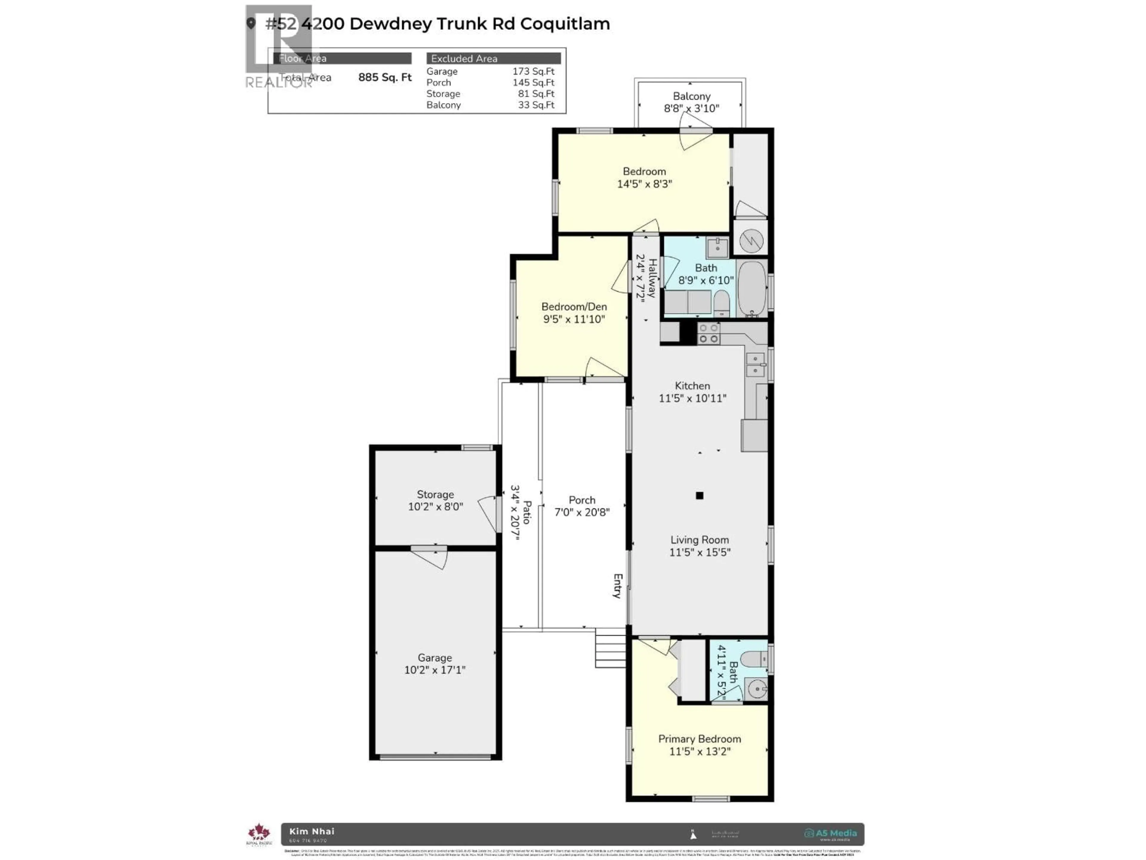 Floor plan for 52 - 4200 DEWDNEY TRUNK ROAD, Coquitlam British Columbia V3K2X8