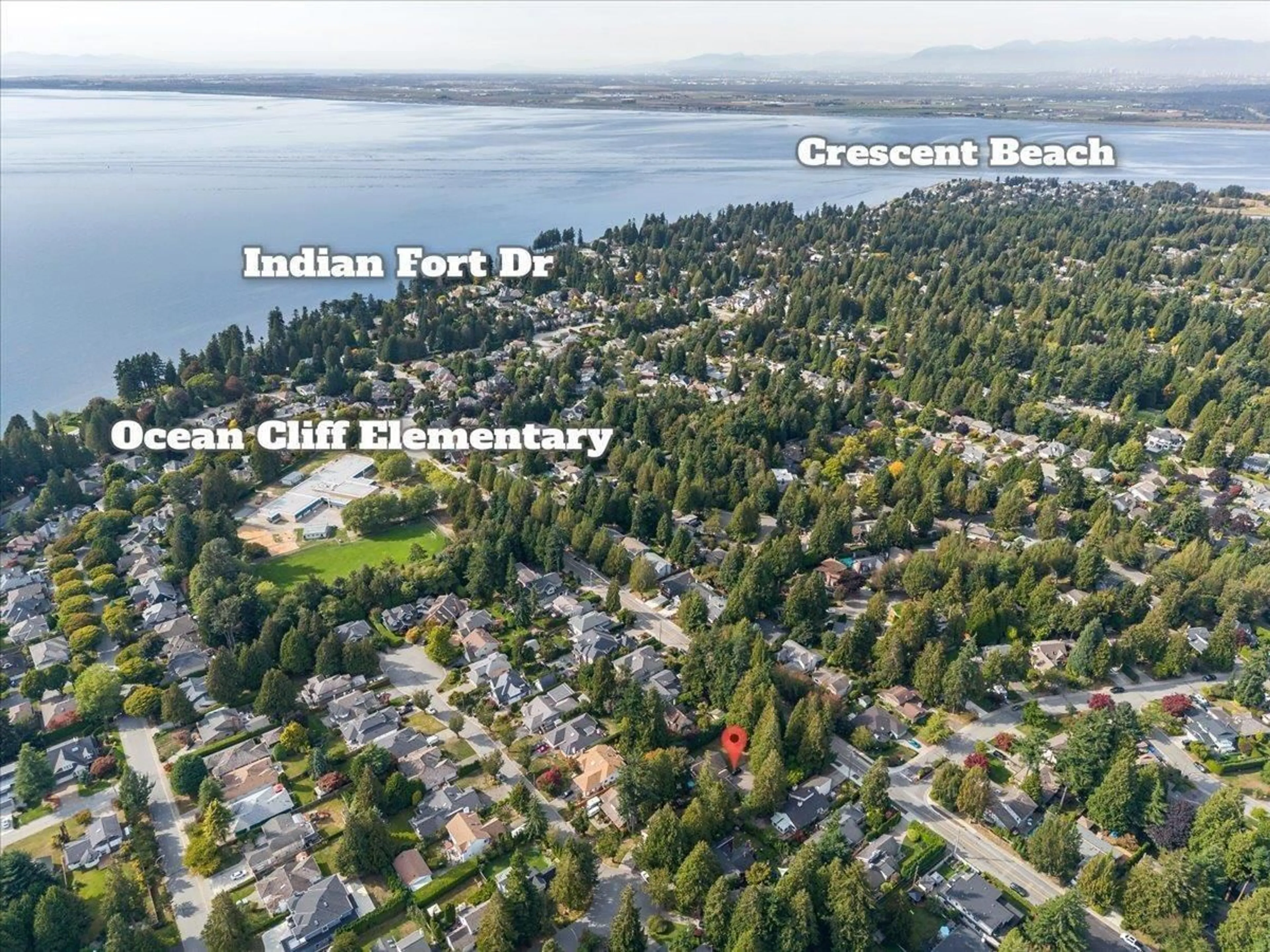 A pic from outside/outdoor area/front of a property/back of a property/a pic from drone, water/lake/river/ocean view for 12686 20 AVENUE, Surrey British Columbia V4A1Y6