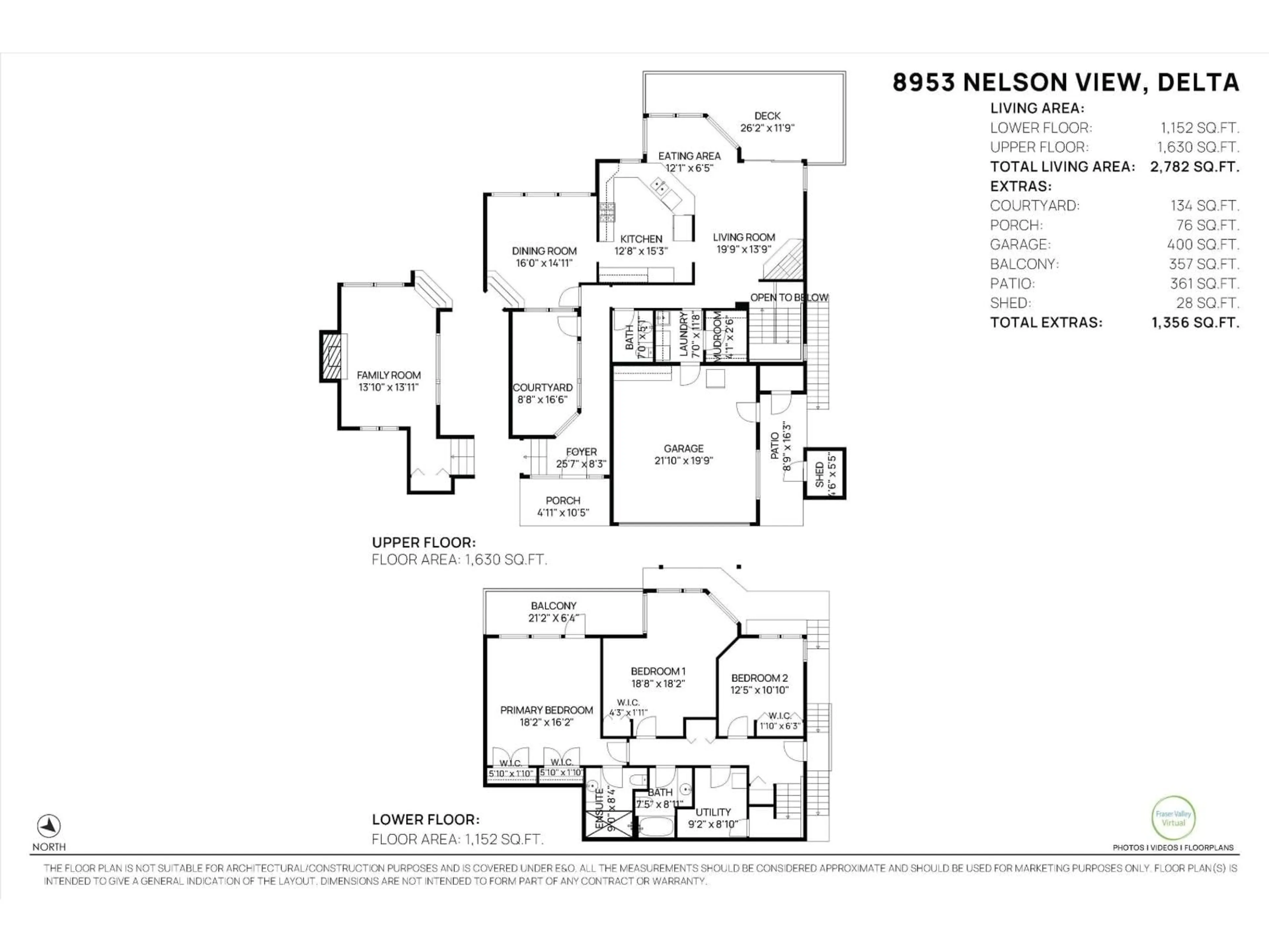 Floor plan for 8953 NELSON VIEW, Delta British Columbia V4C7V5