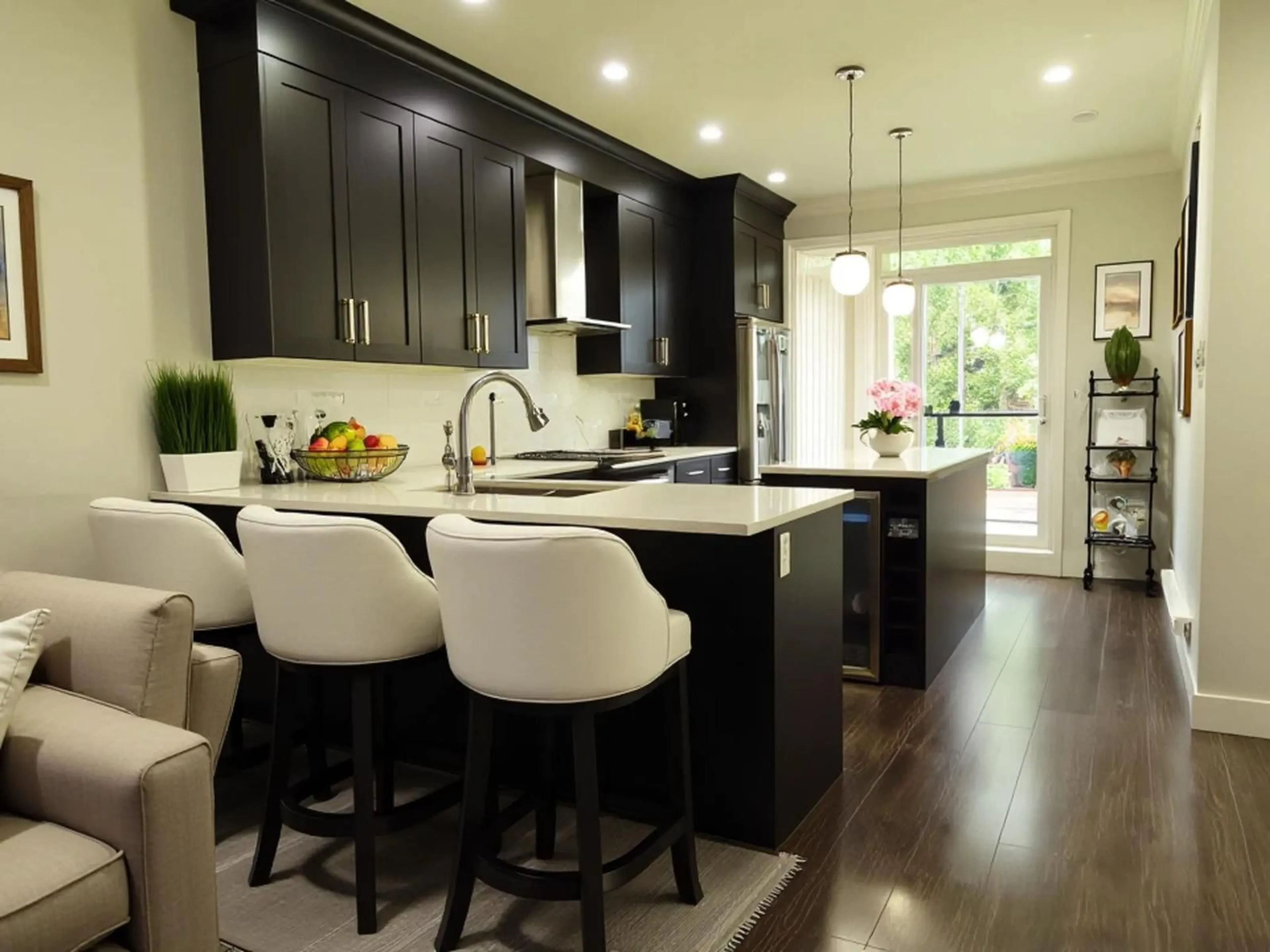 Contemporary kitchen, wood/laminate floor for 195 - 13898 64 AVENUE, Surrey British Columbia V3W1L6