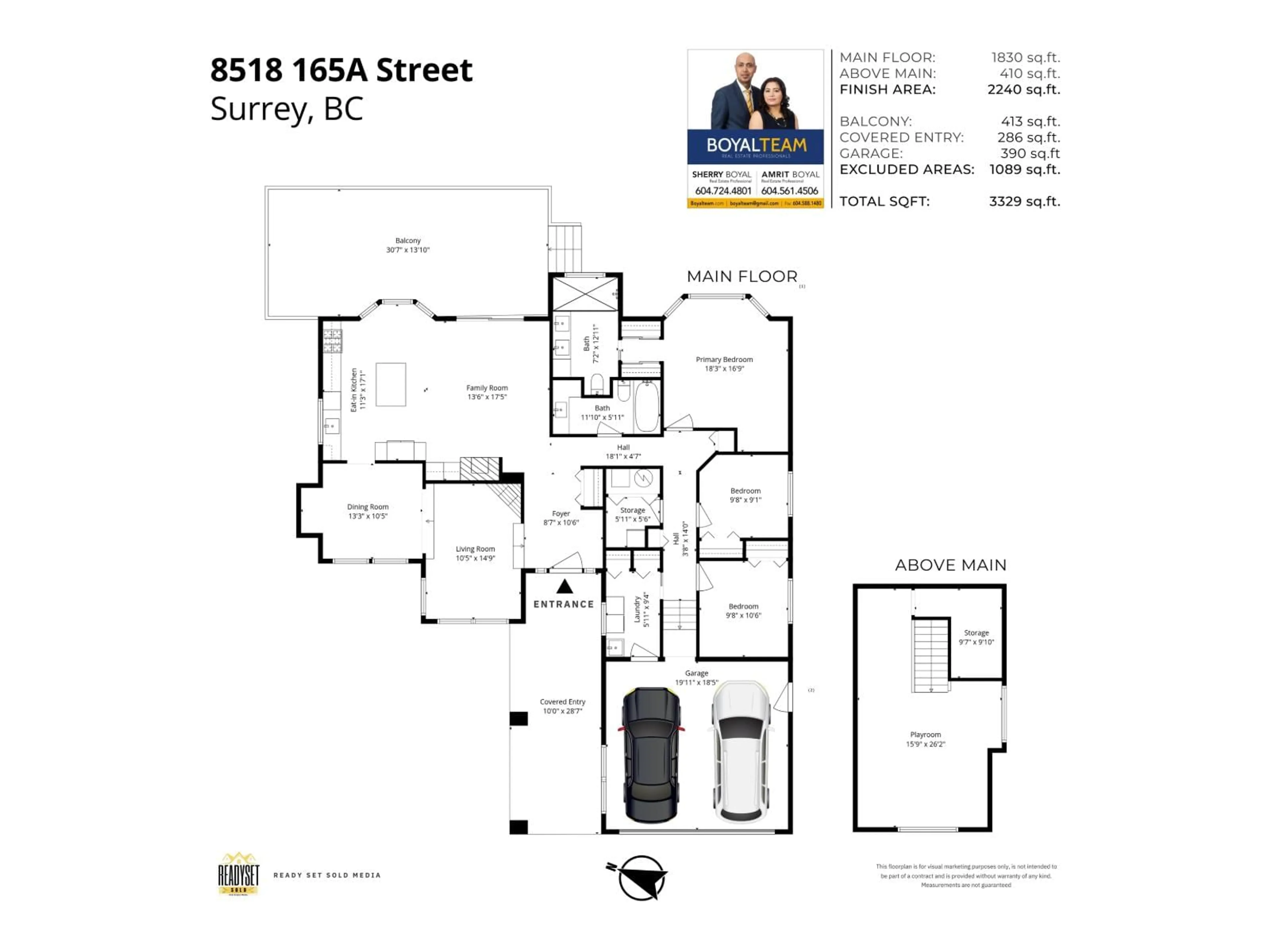 Floor plan for 8518 165A STREET, Surrey British Columbia V4N3H2